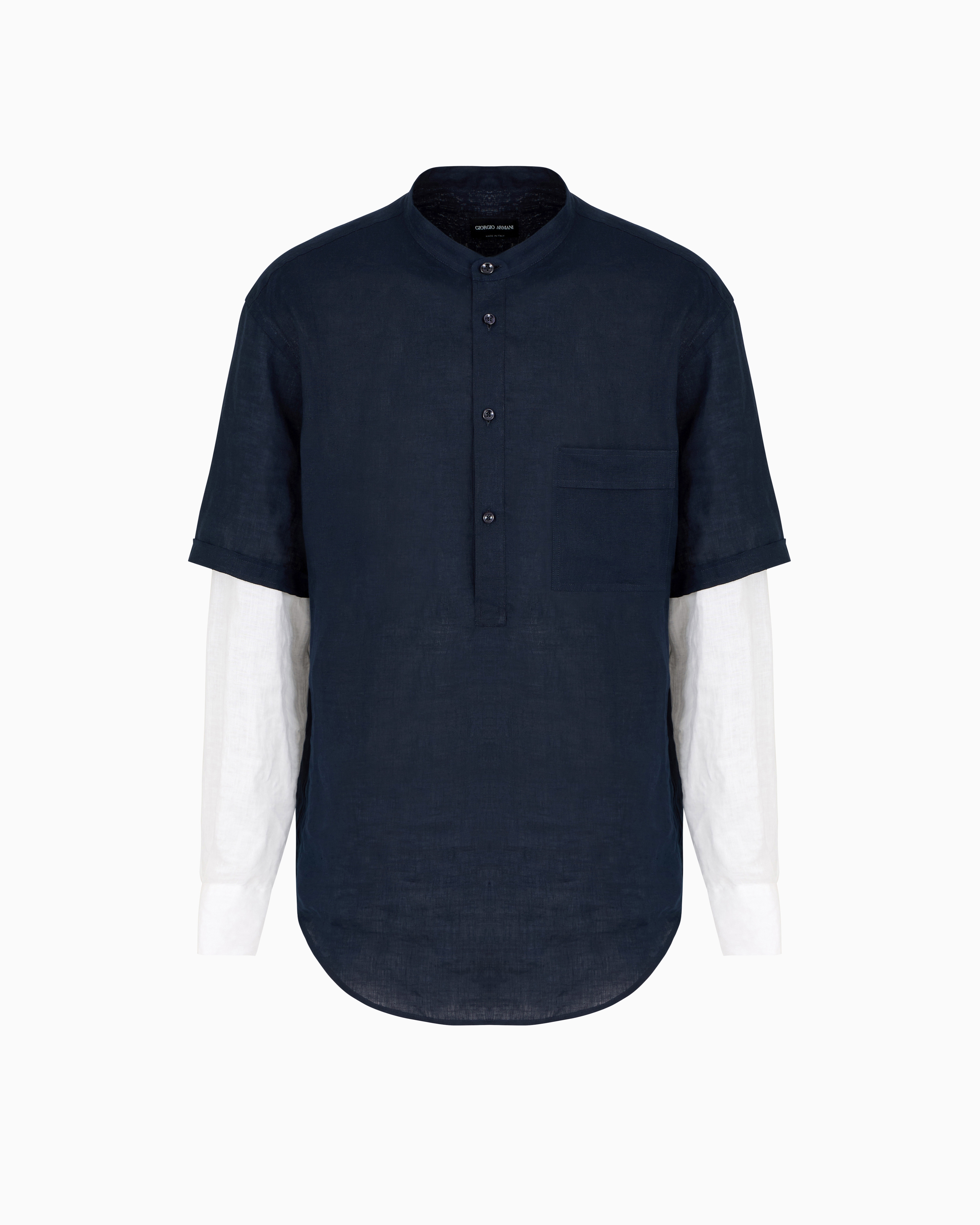 Loose-fit linen shirt | Giorgio Armani