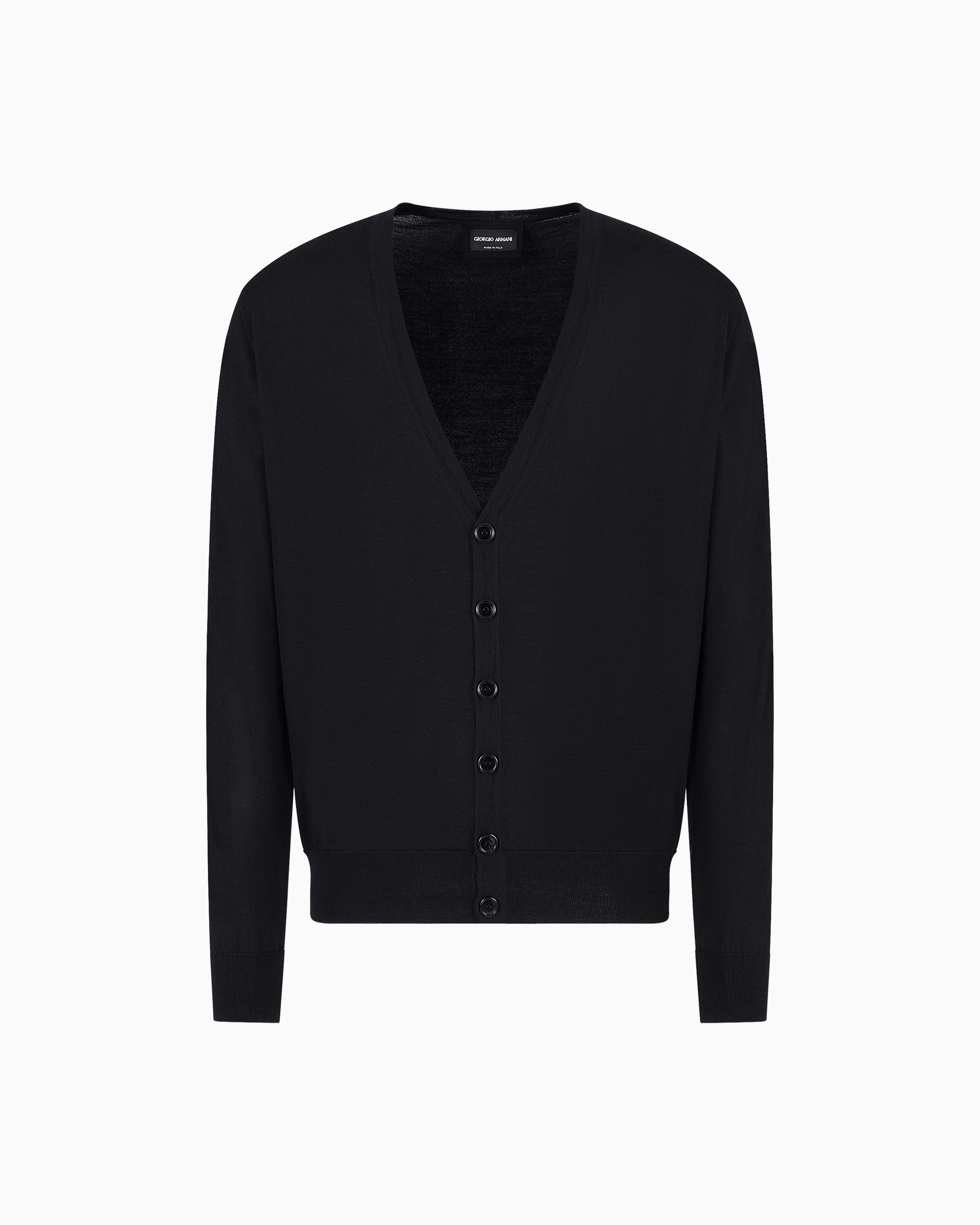 トップス EMPORIO ARMANI Navy Cotton Knit Cardigan Emporio Armani Button-Down Dotted Knit Cardigan | Neiman Marcus