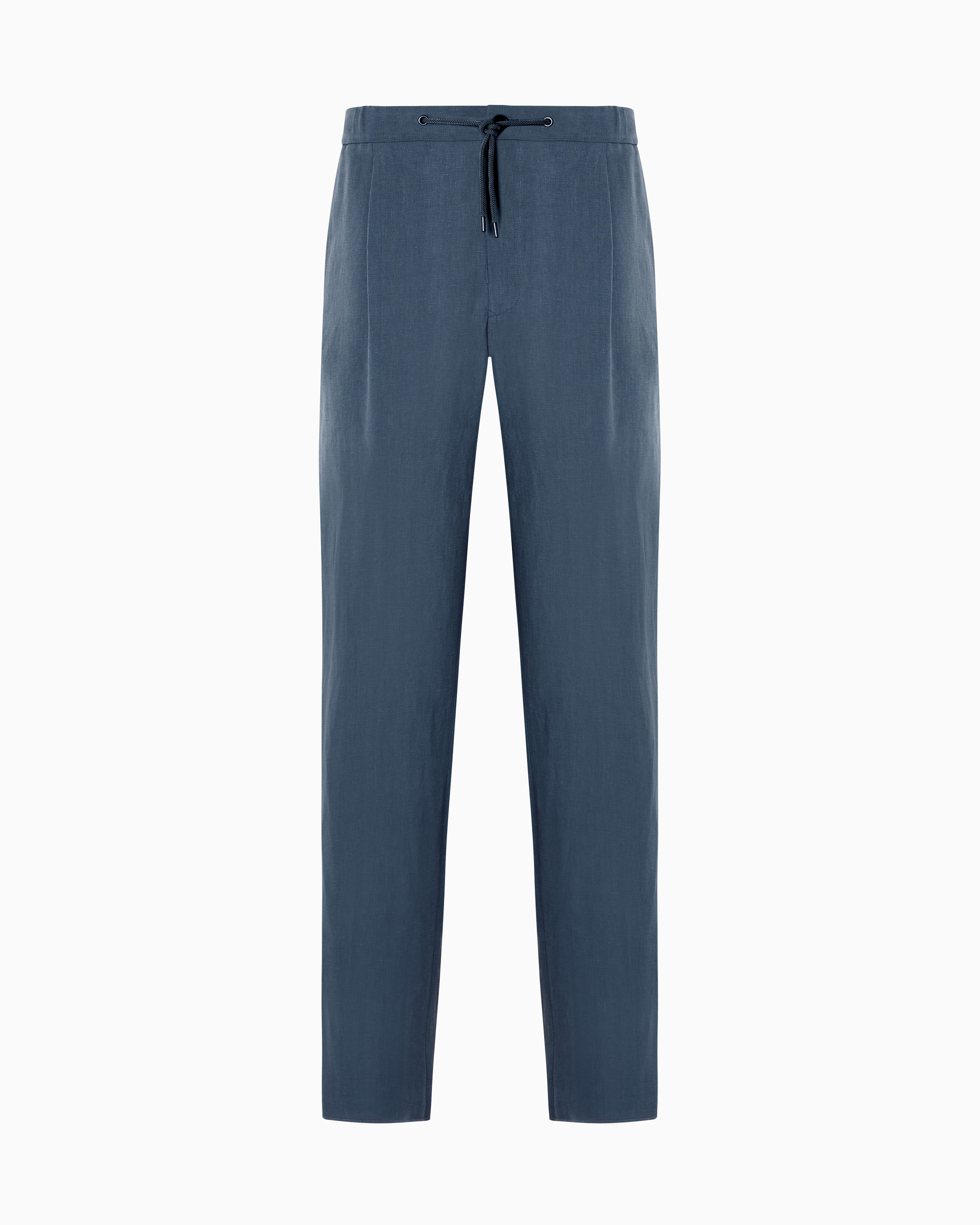 Giorgio Armani Single-pleat, Linen-canvas Trousers