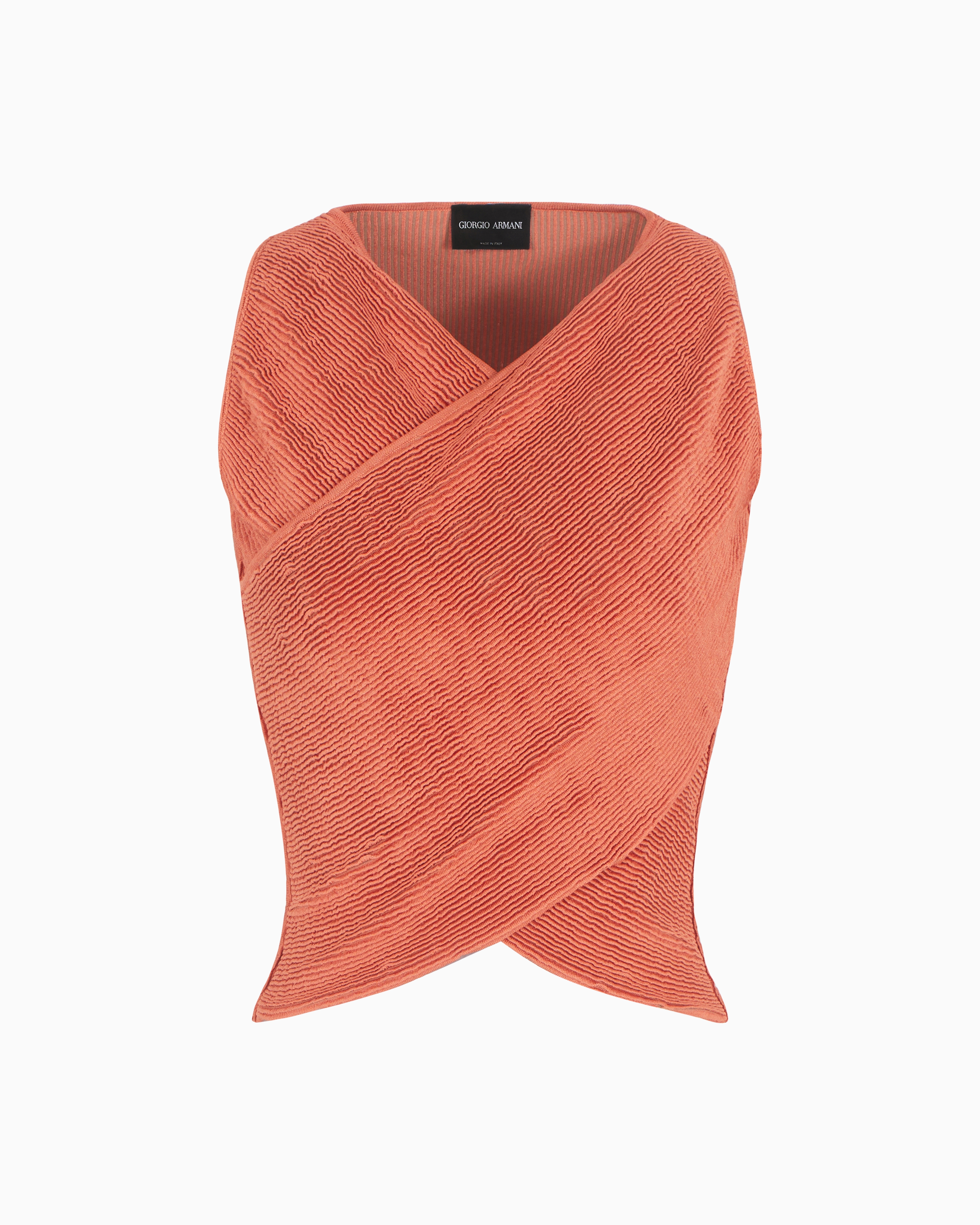 Giorgio Armani Stretch Silk And Viscose Blend Bustier Top