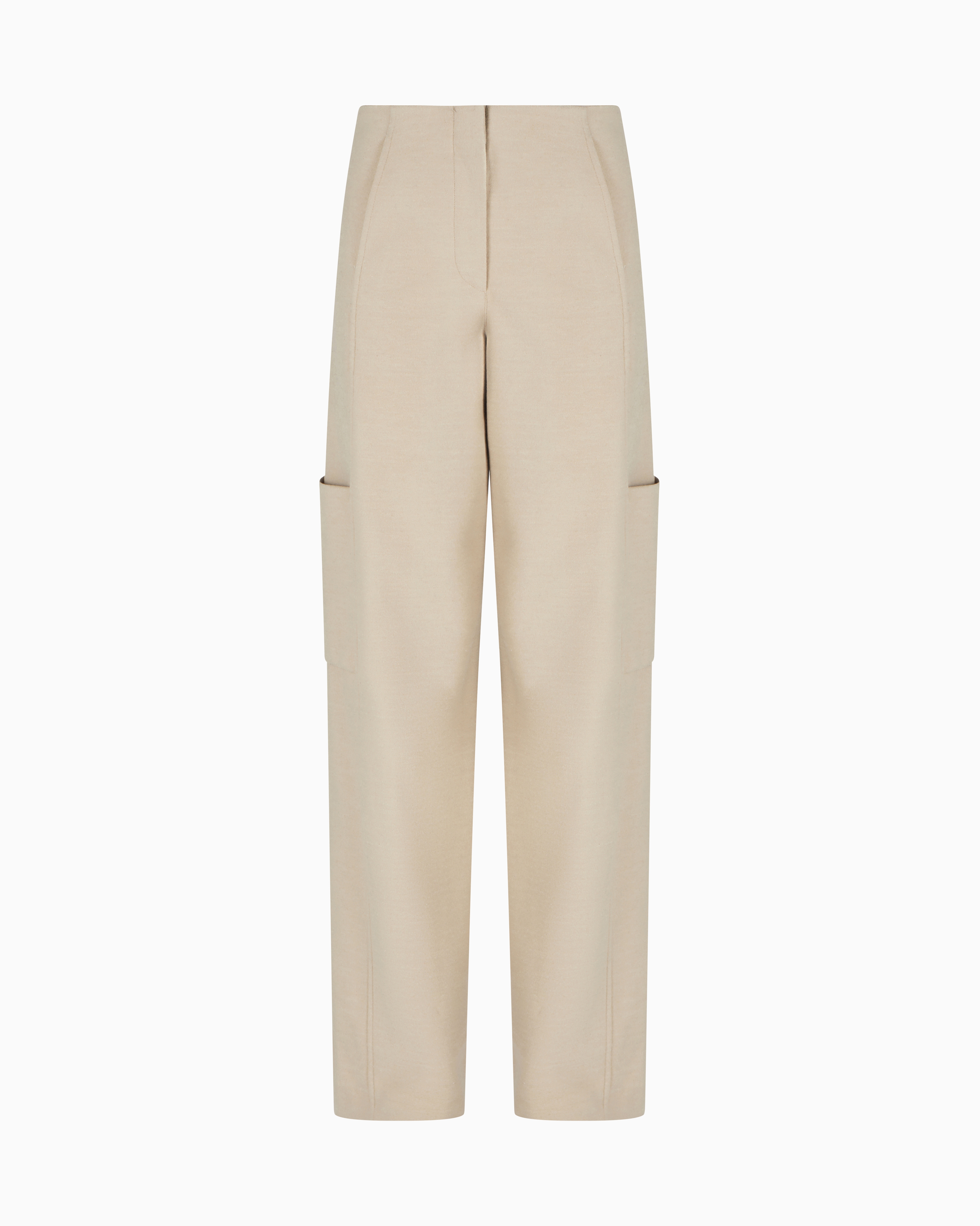 パンツ GIORGIO ARMANI SATIN DARTED TROUSERS ストレートレッグパンツ ウール ダブルジャージー | Giorgio Armani