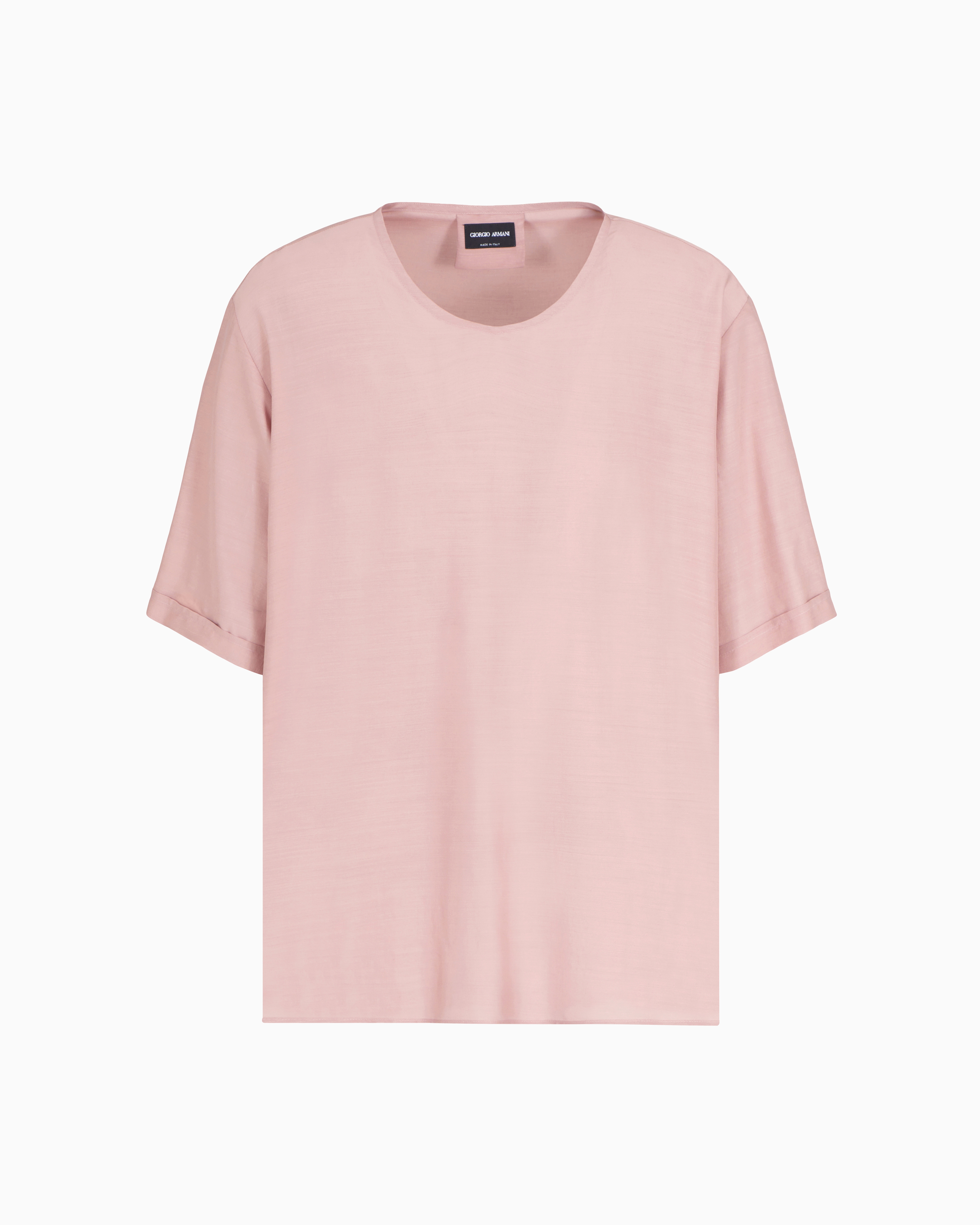 Washed silk T-shirt shirt | Giorgio Armani