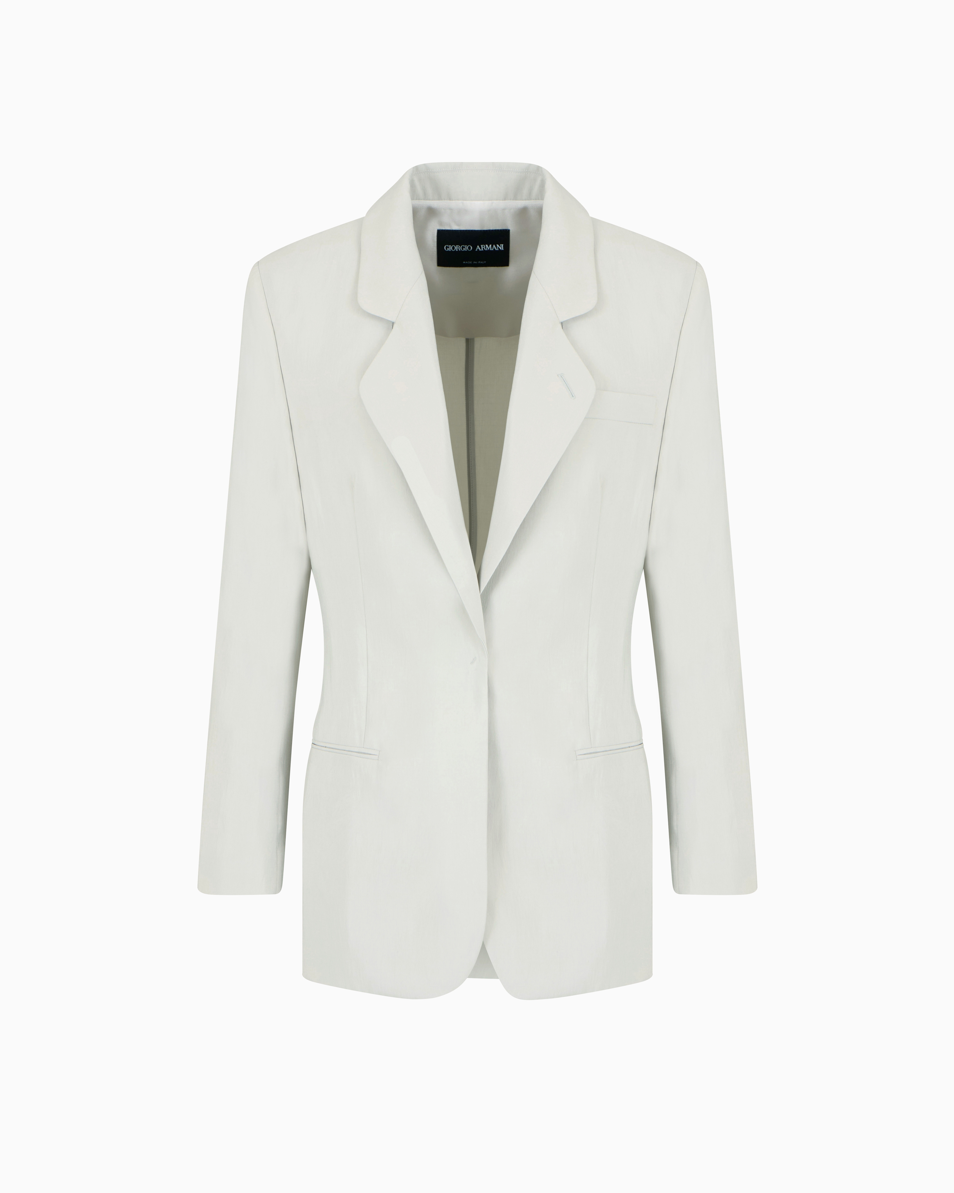 Giorgio Armani Washed Silk Single-breasted Jacket