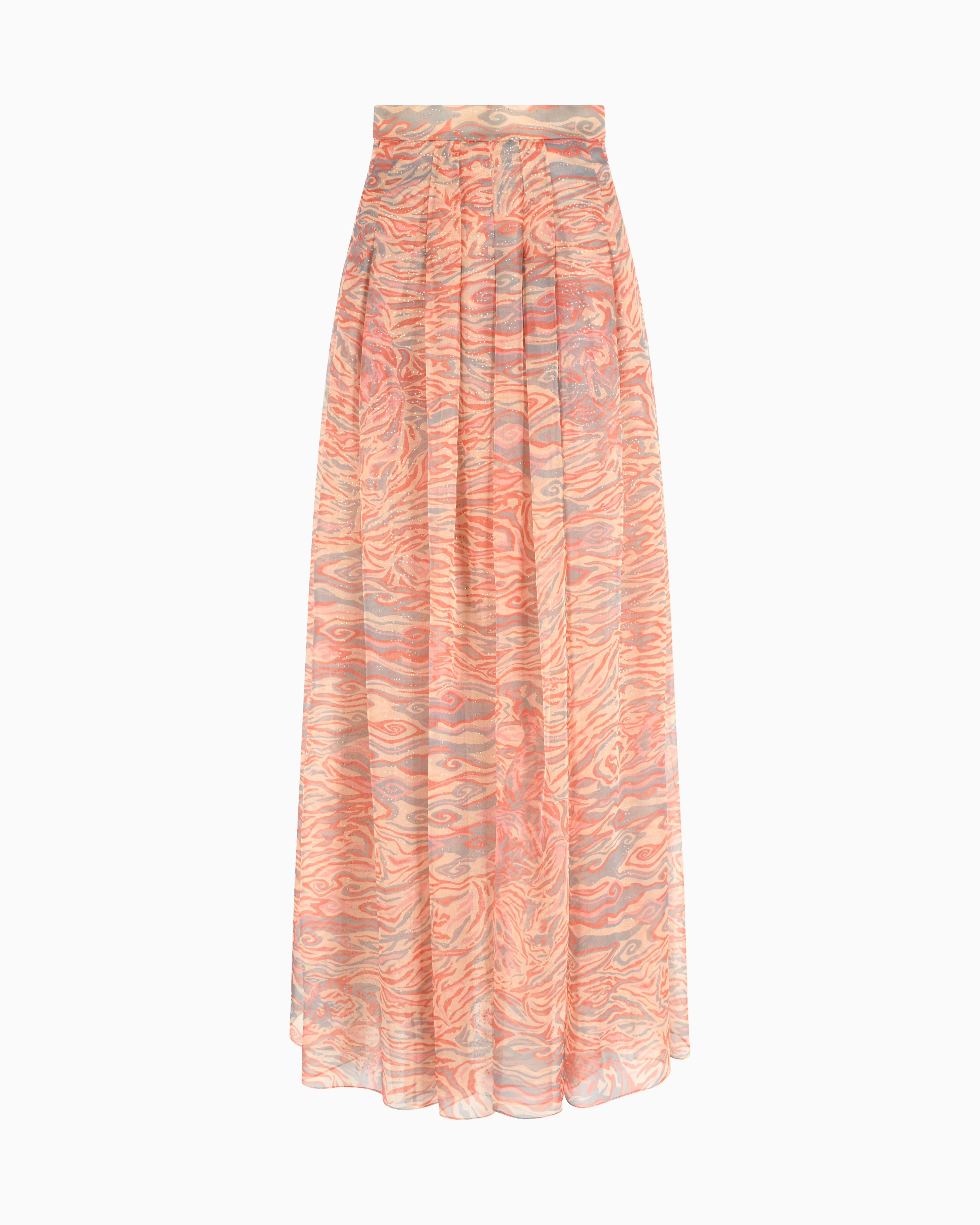 Giorgio Armani Long Skirt In Printed Silk