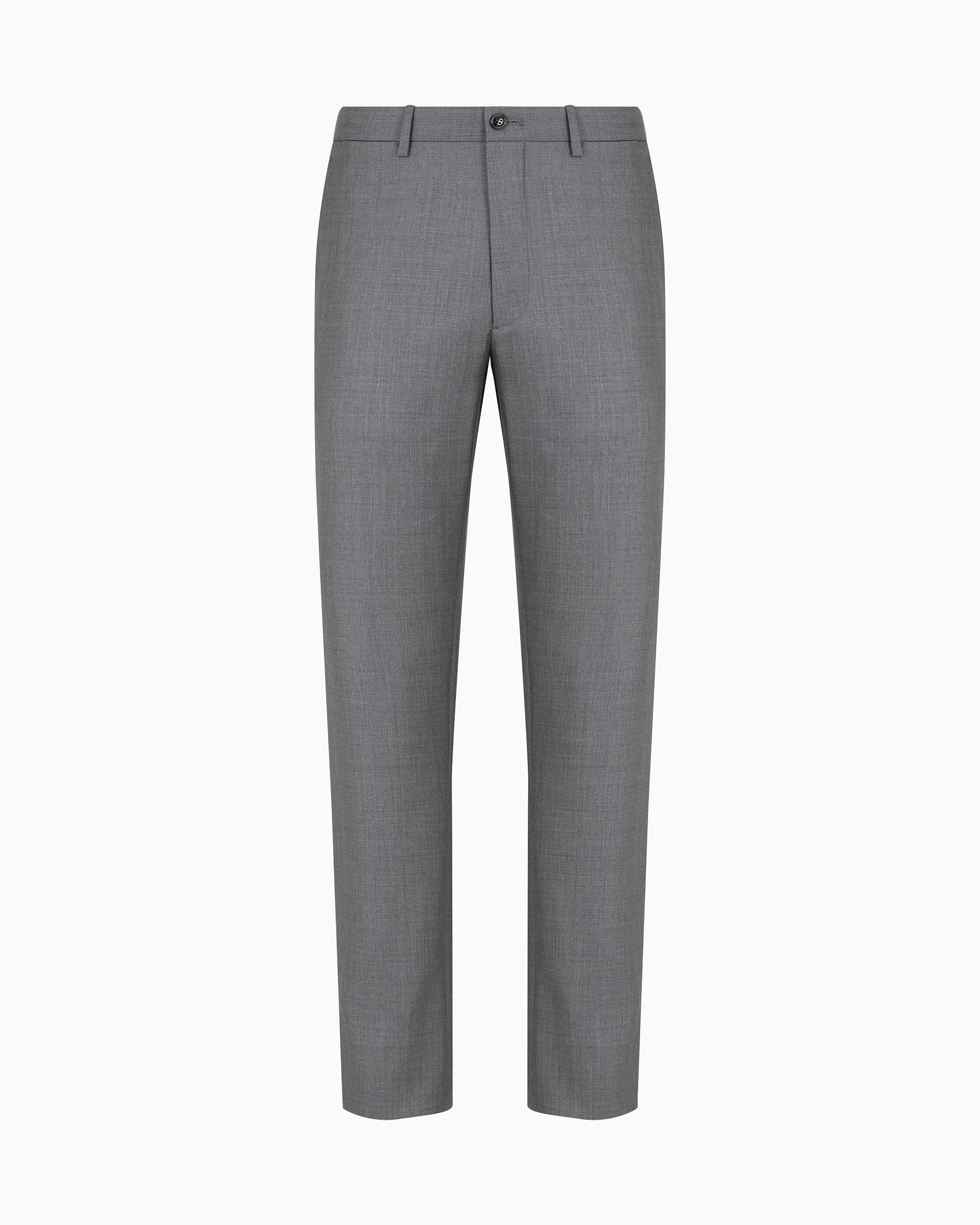 Giorgio Armani Grey Flat-Front Trousers In Wool And Cashmere Gabardine 50_R