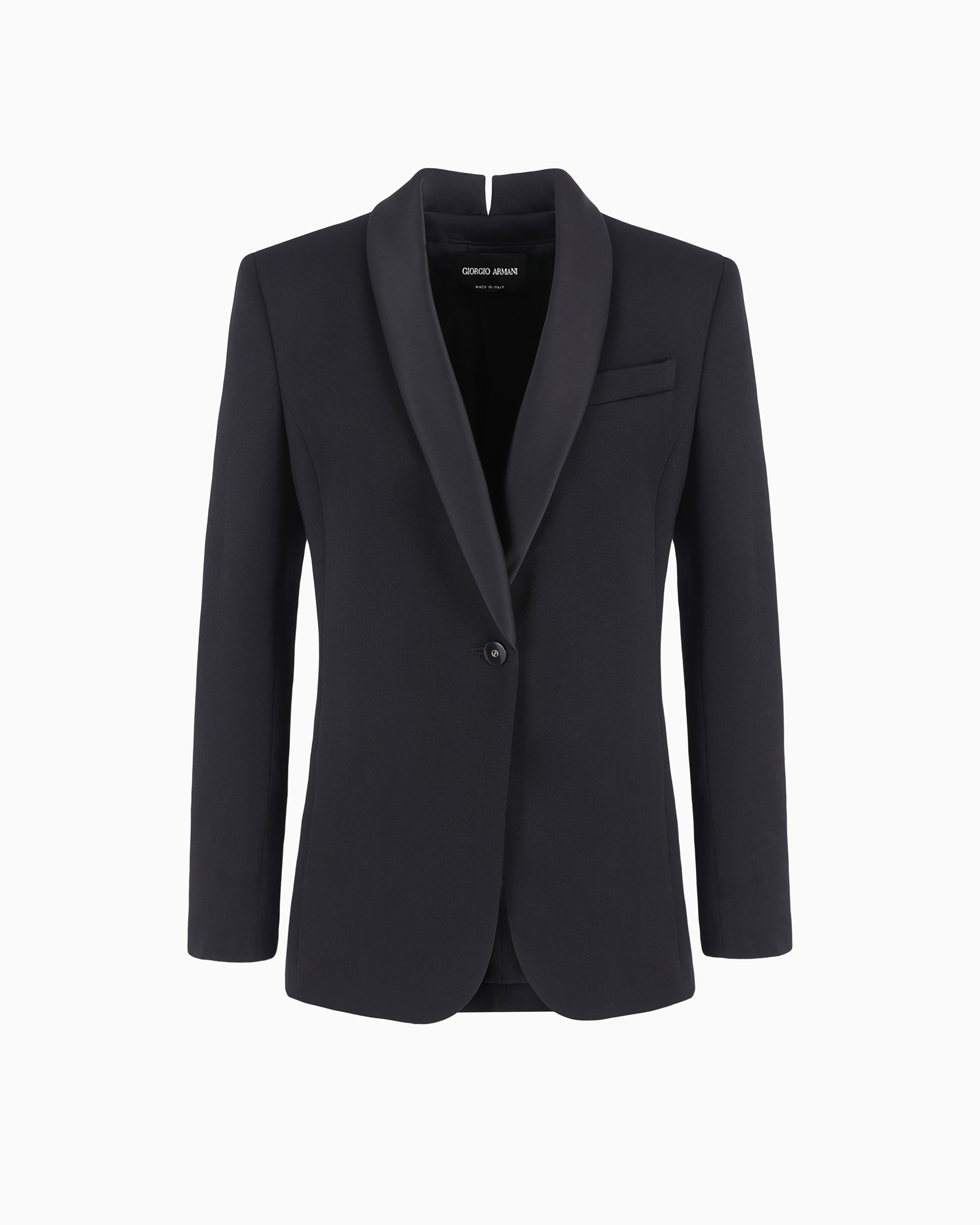 Single-breasted, virgin-wool jacket | Giorgio Armani