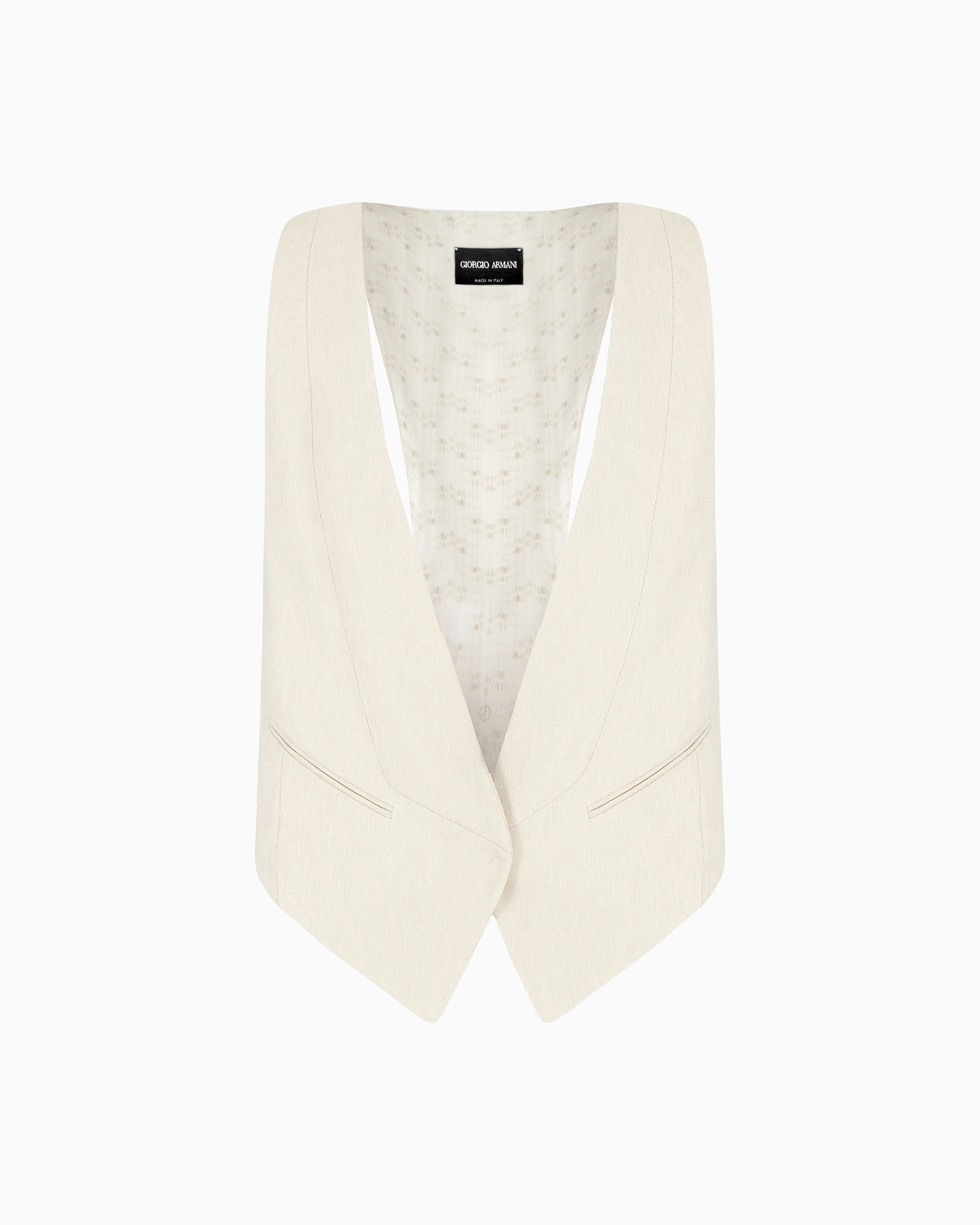 Giorgio Armani Glitter Jacquard Silk-cady Single-breasted Jacket In Beige
