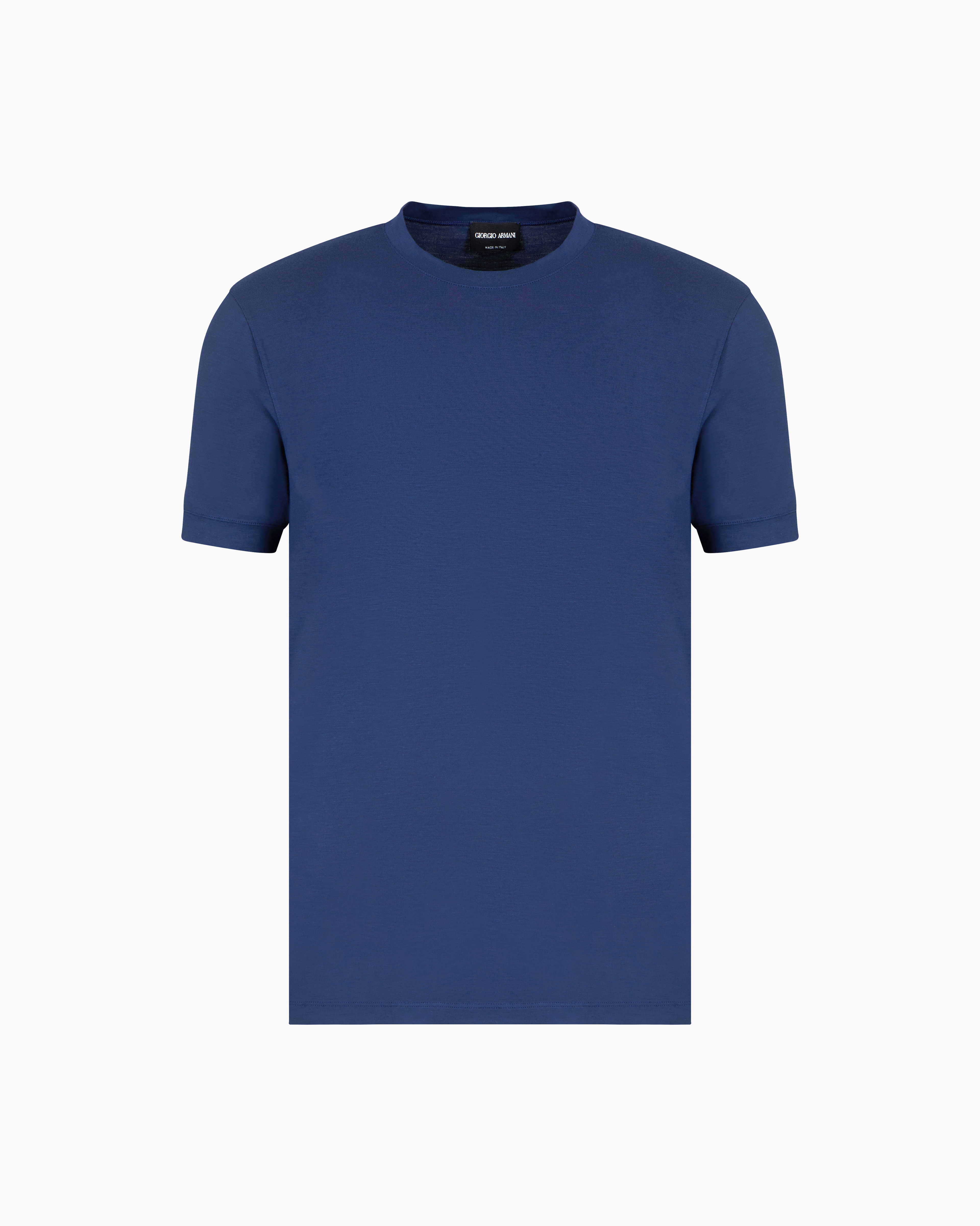 Tシャツ・カットソー GIORGIO ARMANI Stretch eco-viscose t-sirt Blu undefined