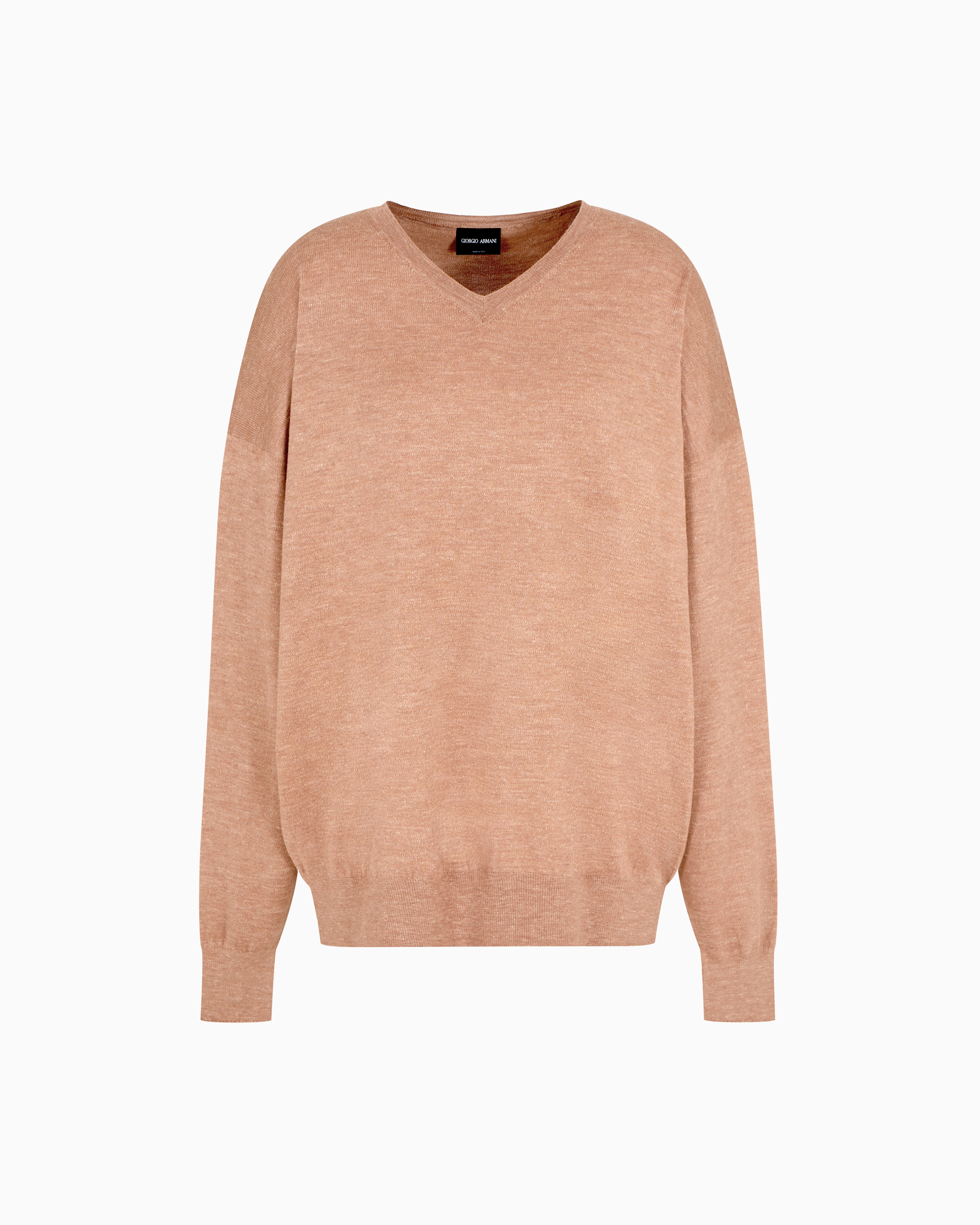 Giorgio Armani Cashmere, Silk And Hemp V-neck Jumper