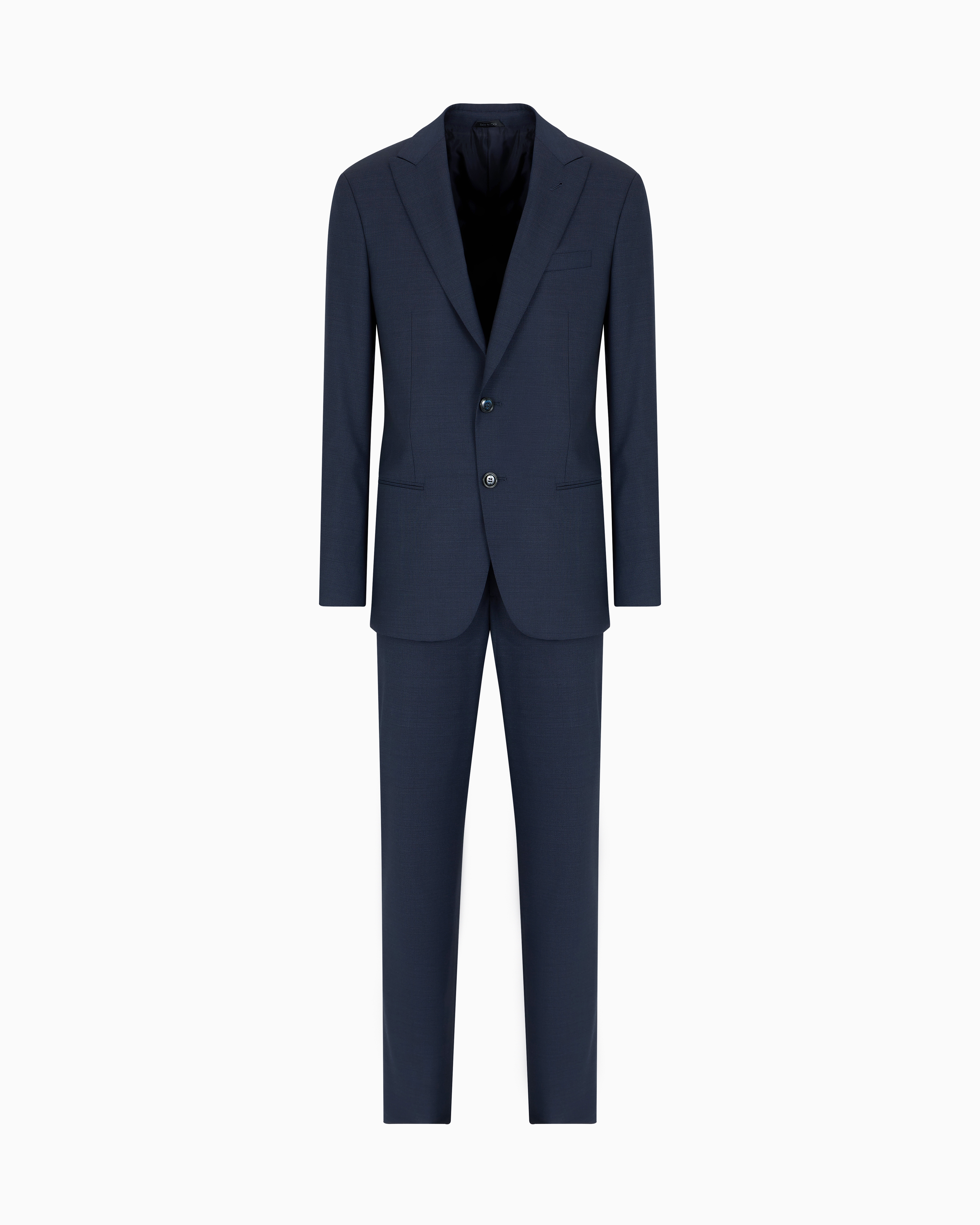 Soho Line single-breasted suit in pinpoint-effect virgin