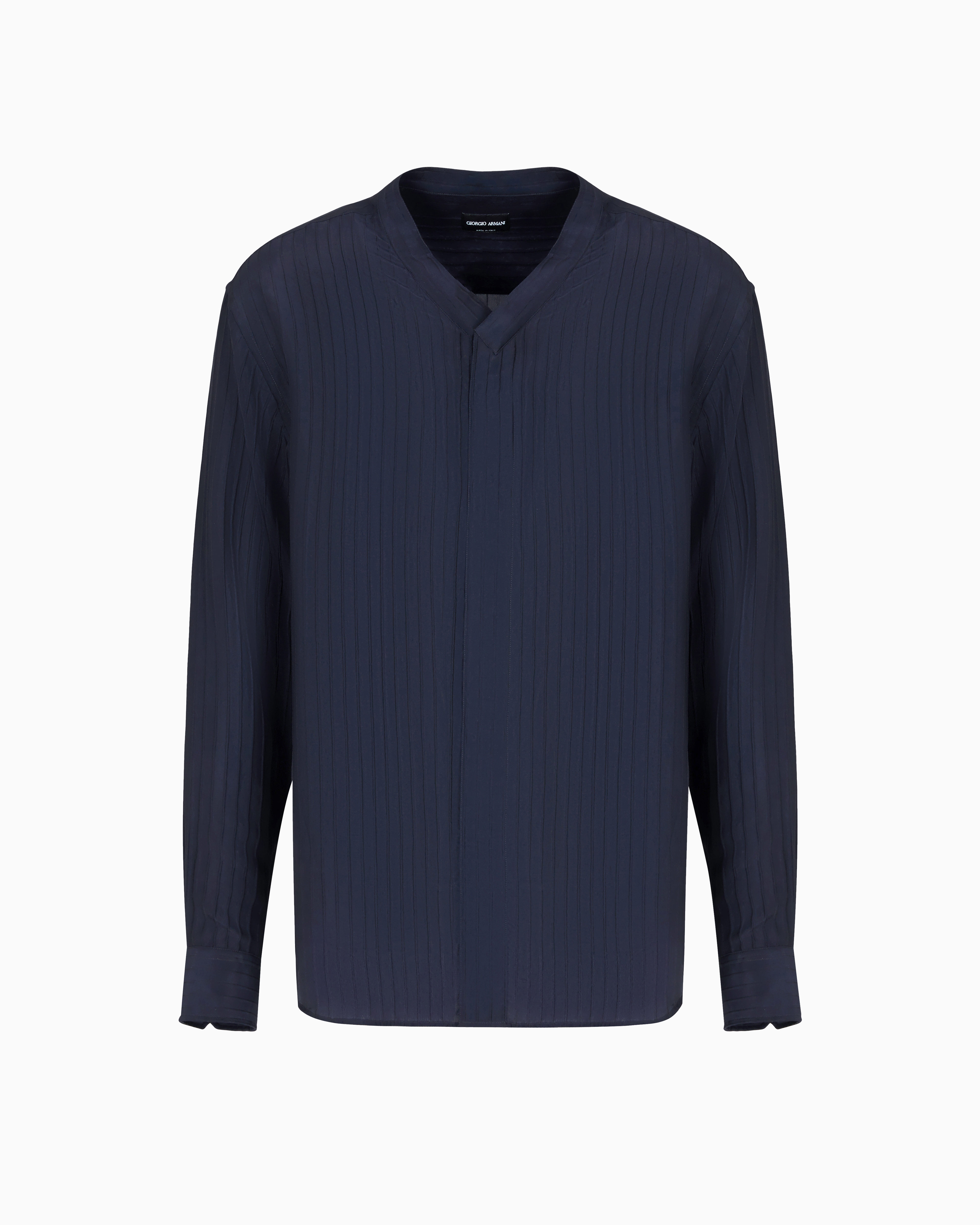 【関税&送料込】Giorgio Armani Viscose And Cupro With Silk L Viscose and silk jacquard shirt | Giorgio Armani