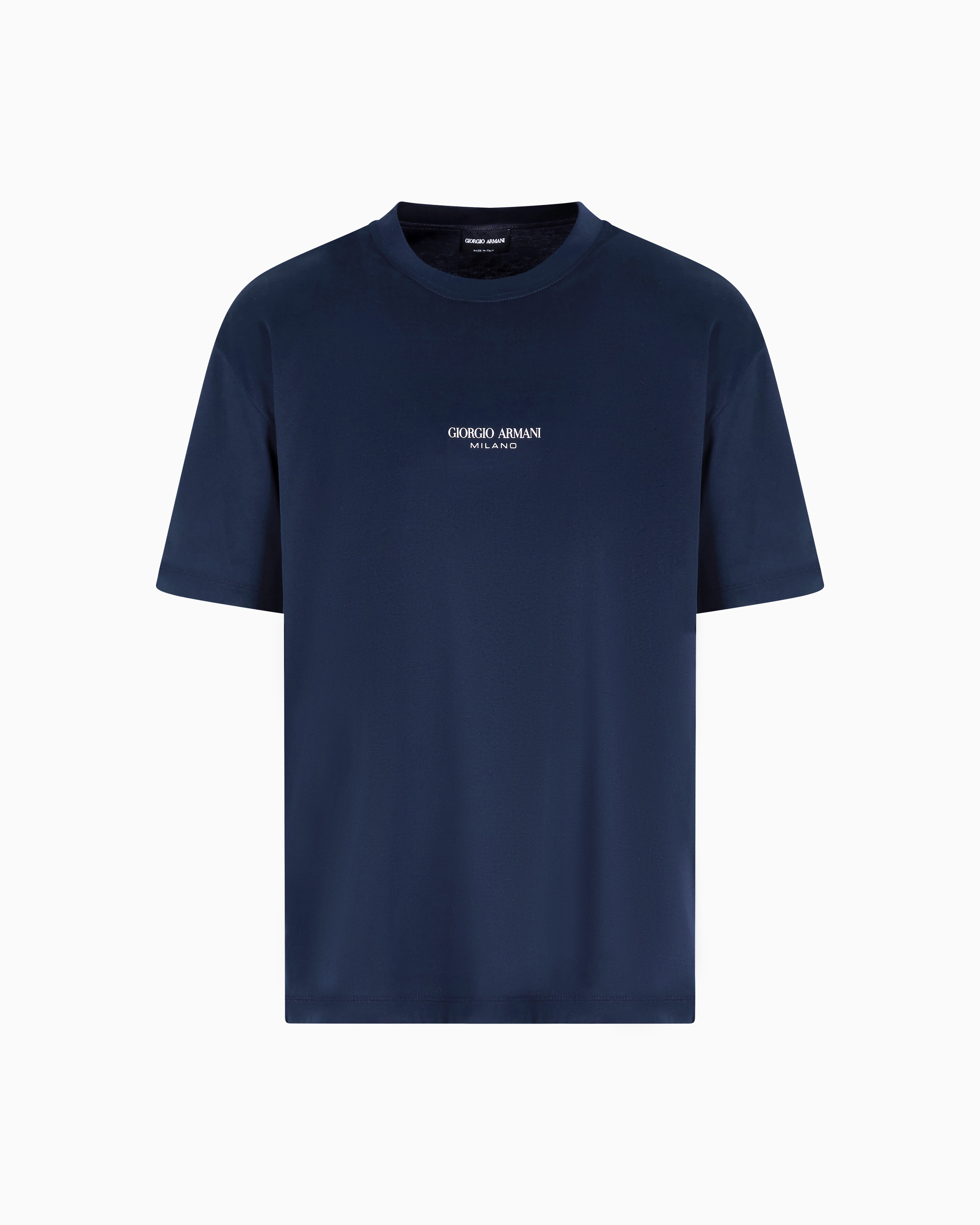 Cotton interlock crew-neck T-shirt | Giorgio Armani
