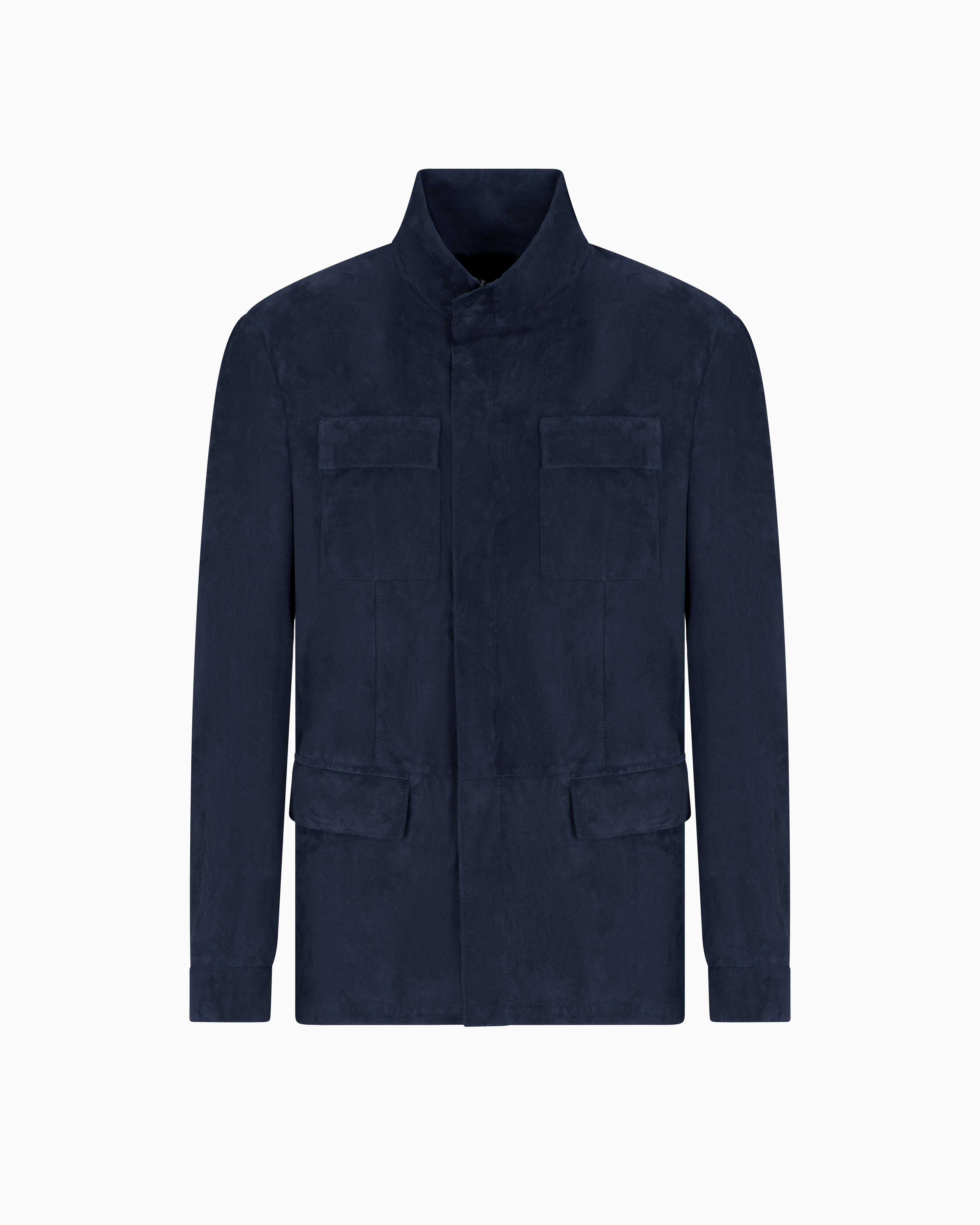 Giorgio Armani Suede Stand-collar Jacket