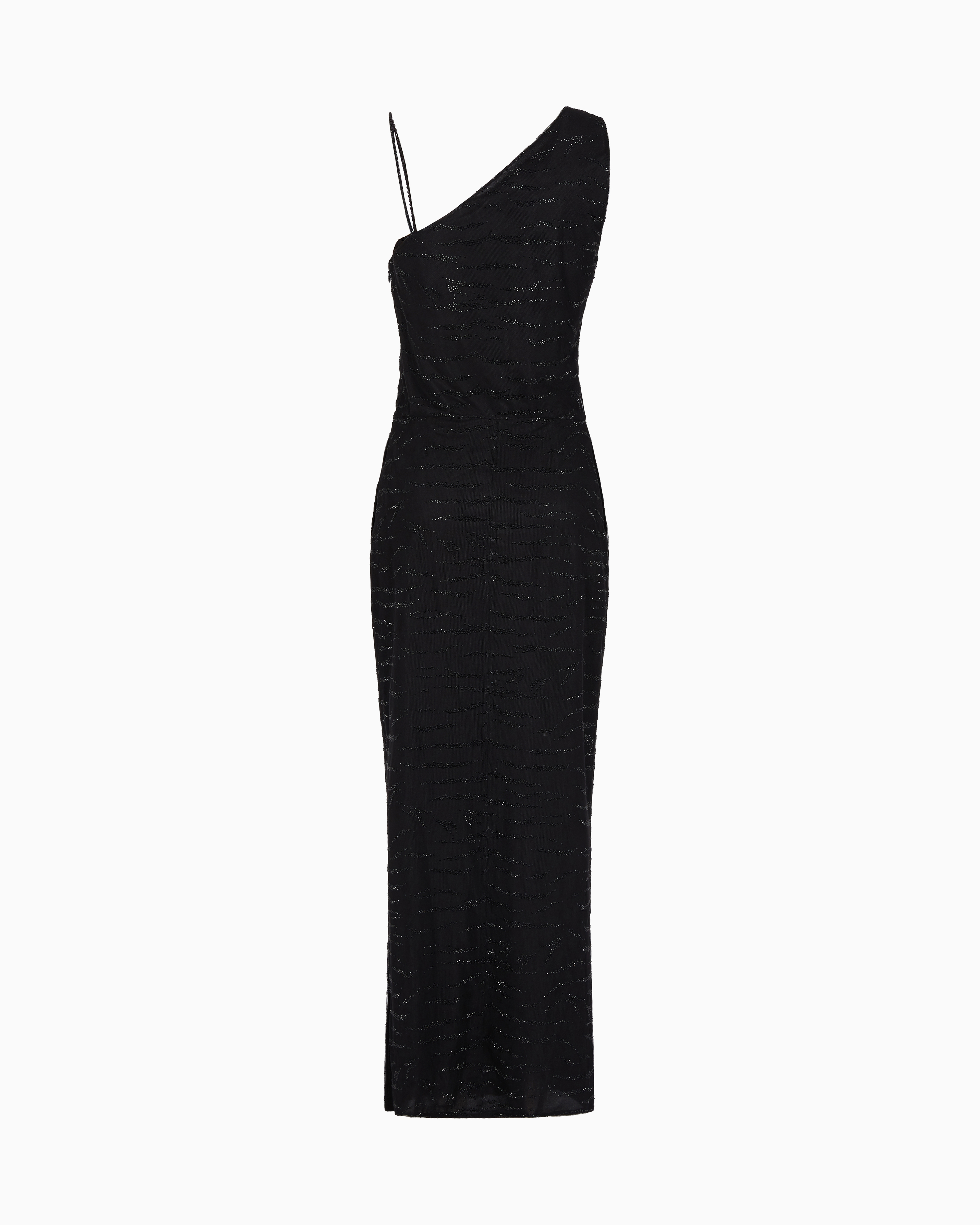 Giorgio Armani Silk Long Dress With Rhinestone Embroidery