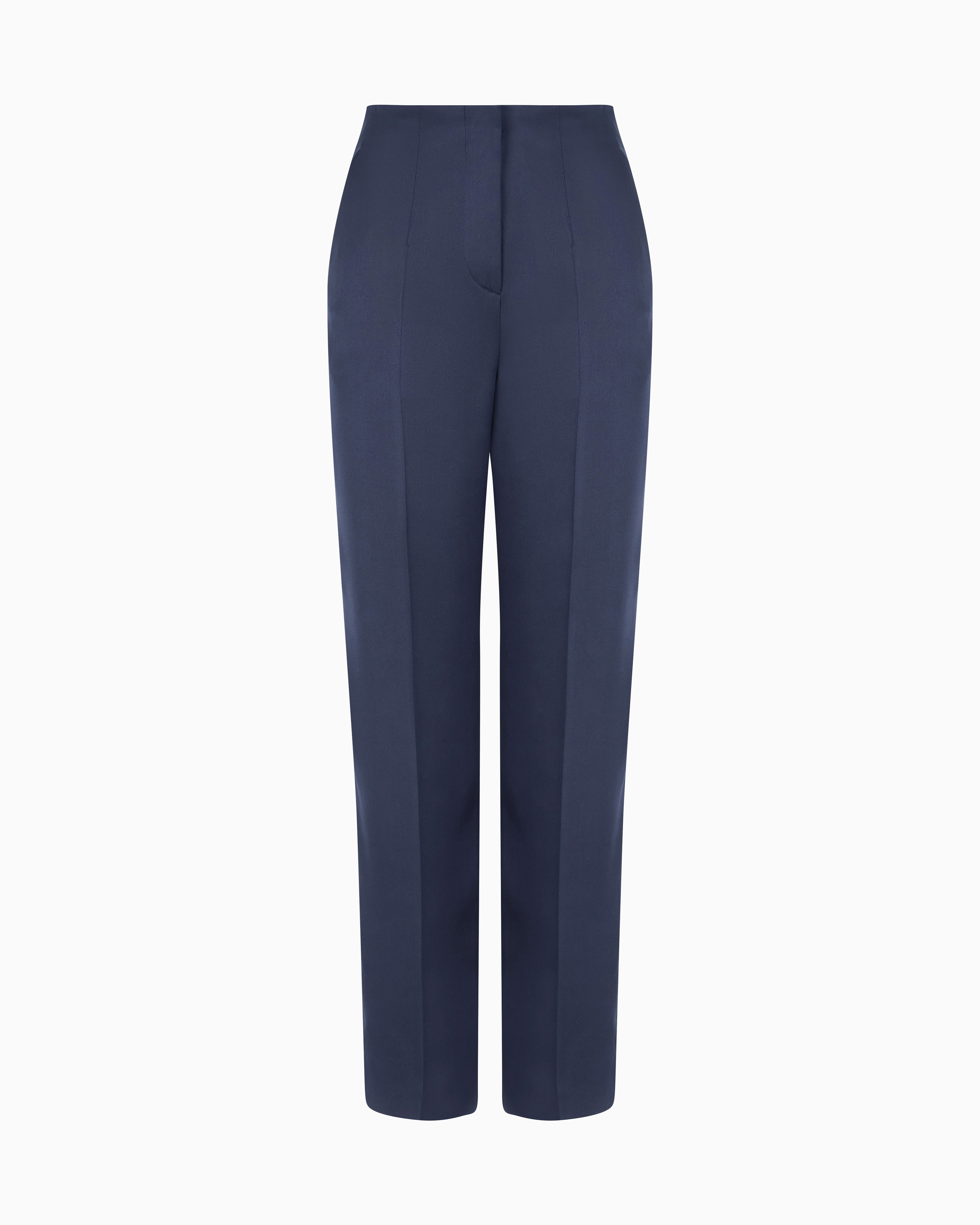 Giorgio Armani Glitter Silk Satin Single-pleat Trousers