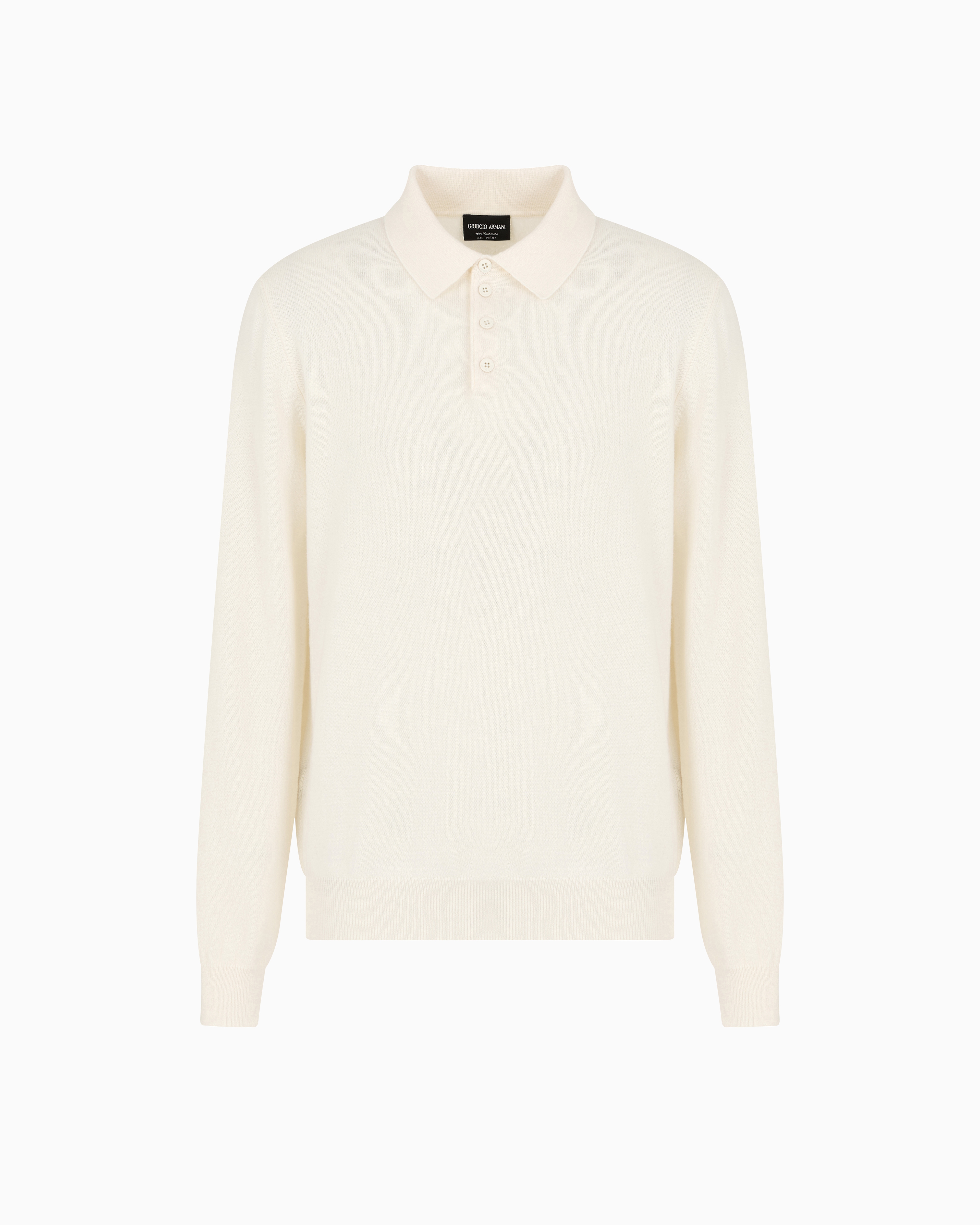 Giorgio Armani Long-sleeved Cashmere Polo Shirt