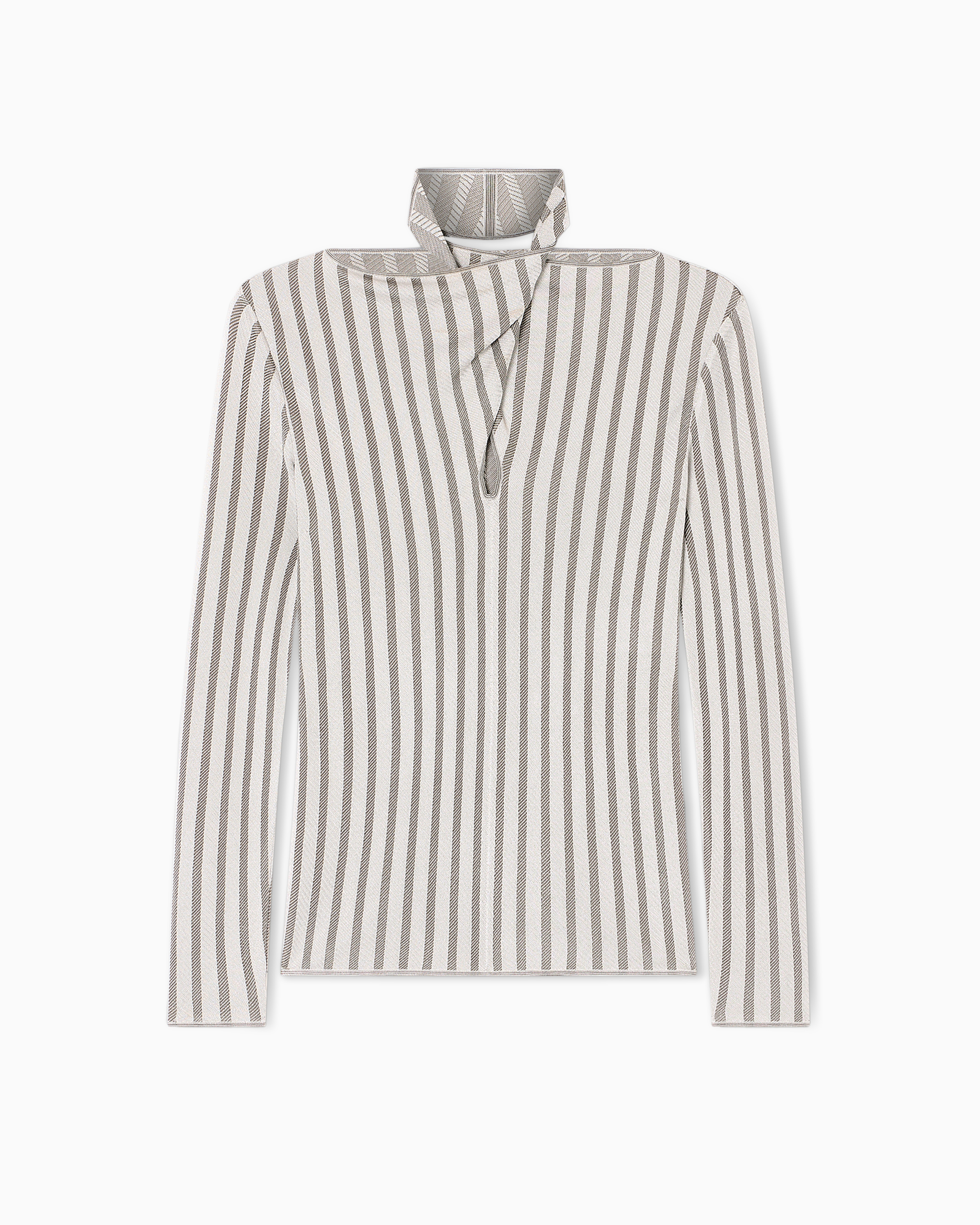 Giorgio Armani Viscose Jumper With Jacquard Stripes