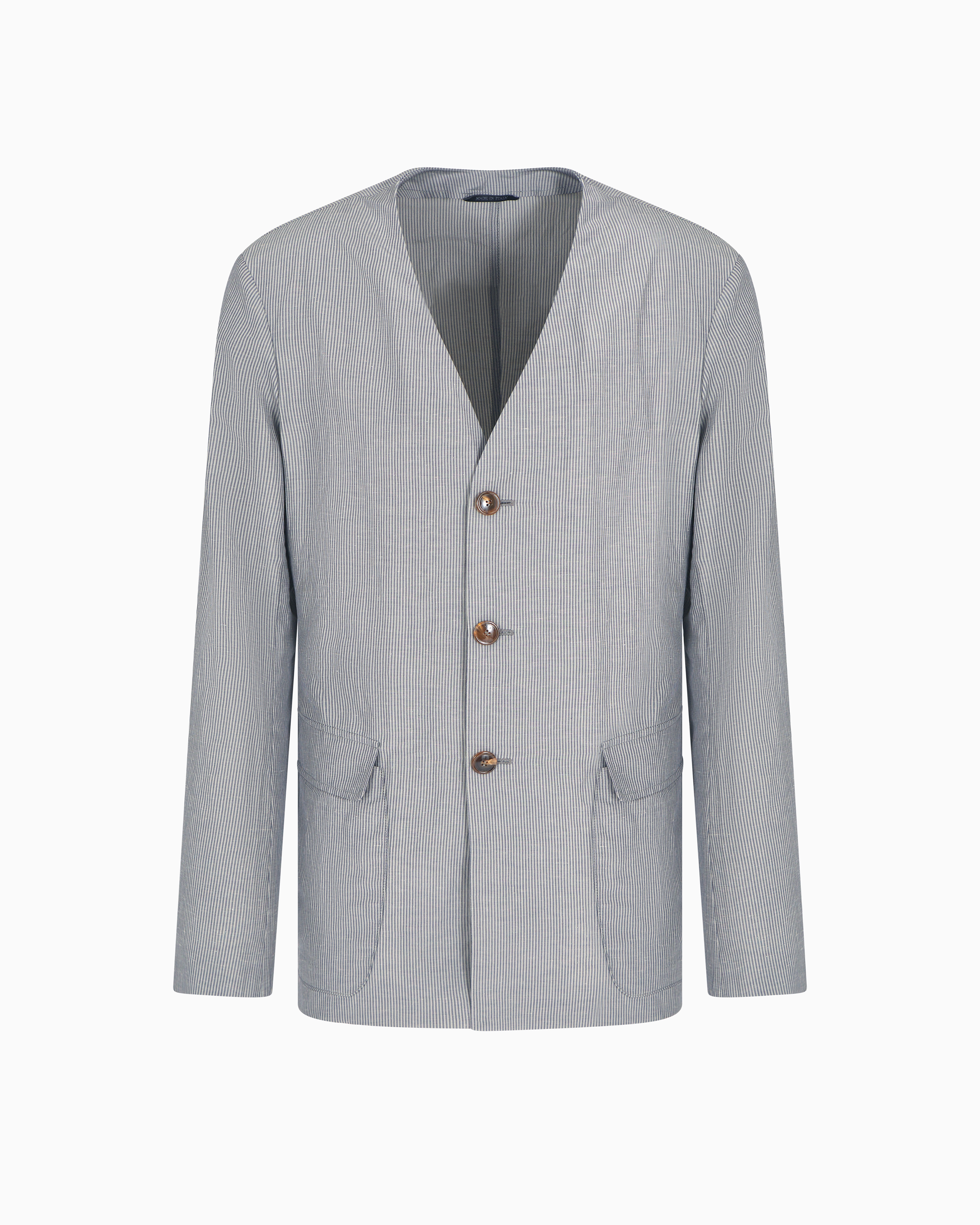 Giorgio Armani Viscose And Linen Single-breasted Jacket