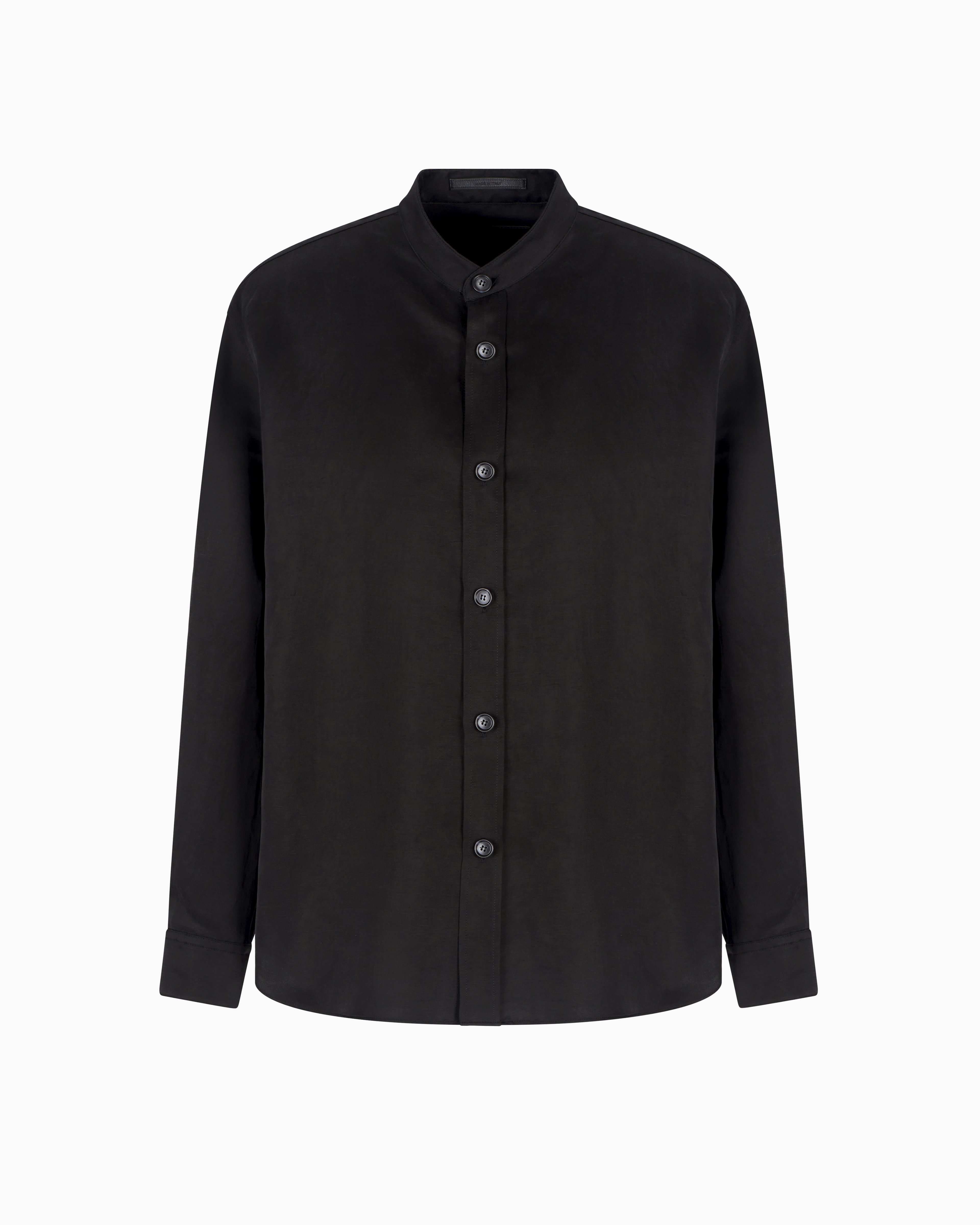 Shirt jacket in Lyocell and linen canvas | Giorgio Armani