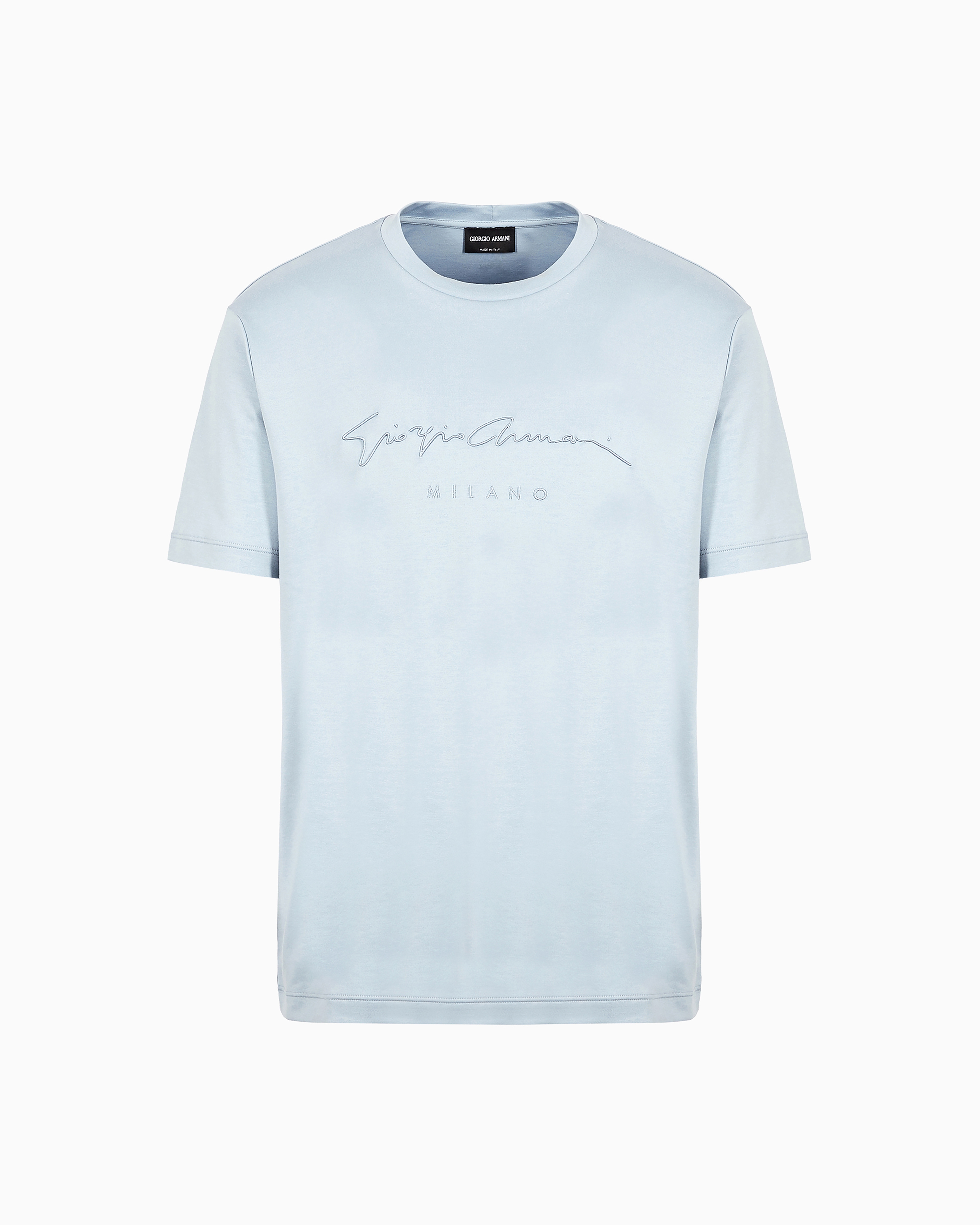 【関税&送料込】Giorgio Armani Dove Grey Satin T-Shirt Giorgio Armani Dove Grey Satin T-Shirt – LOZURI®