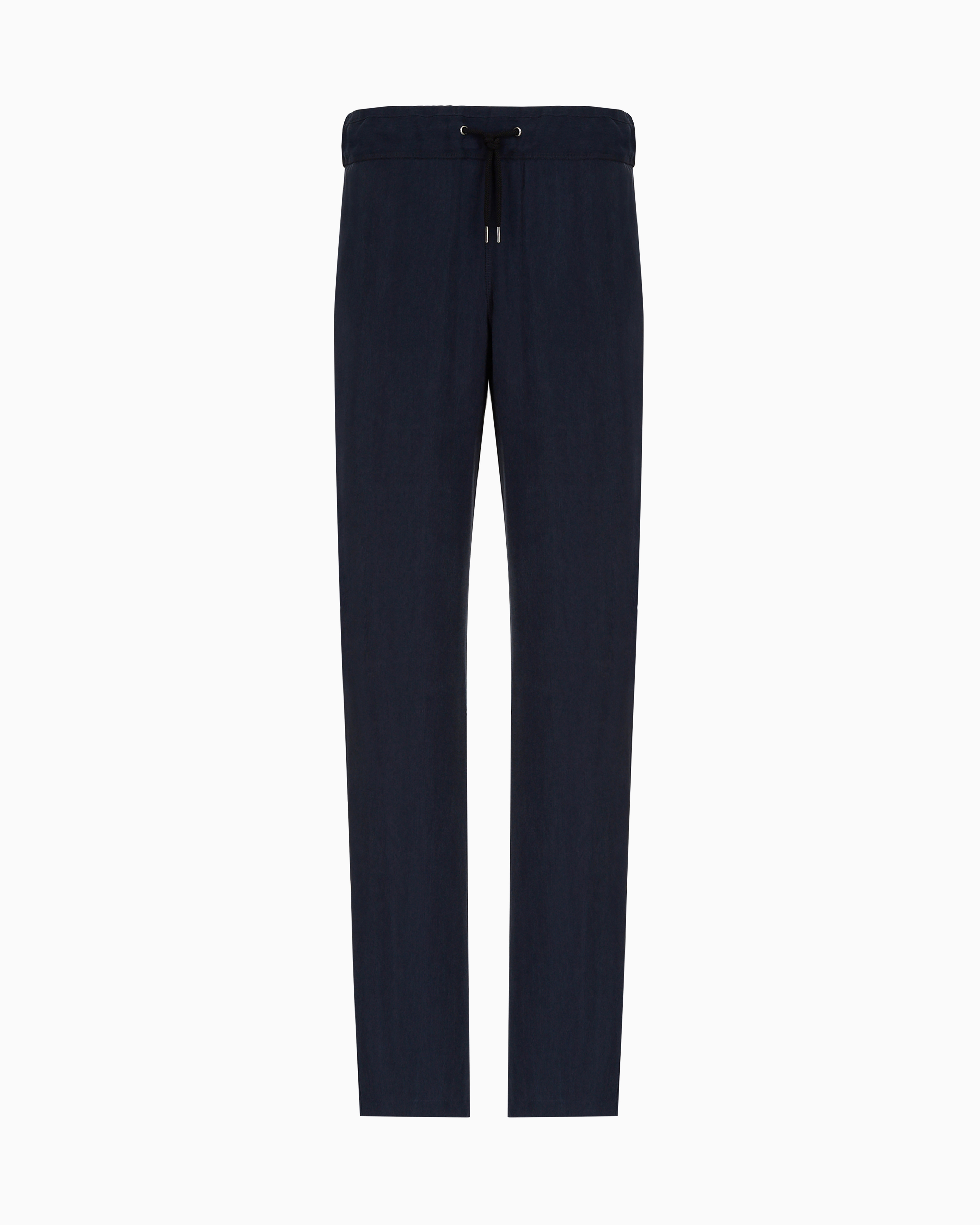 Giorgio Armani Blue Icon Cupro Drawstring Trousers 50_R