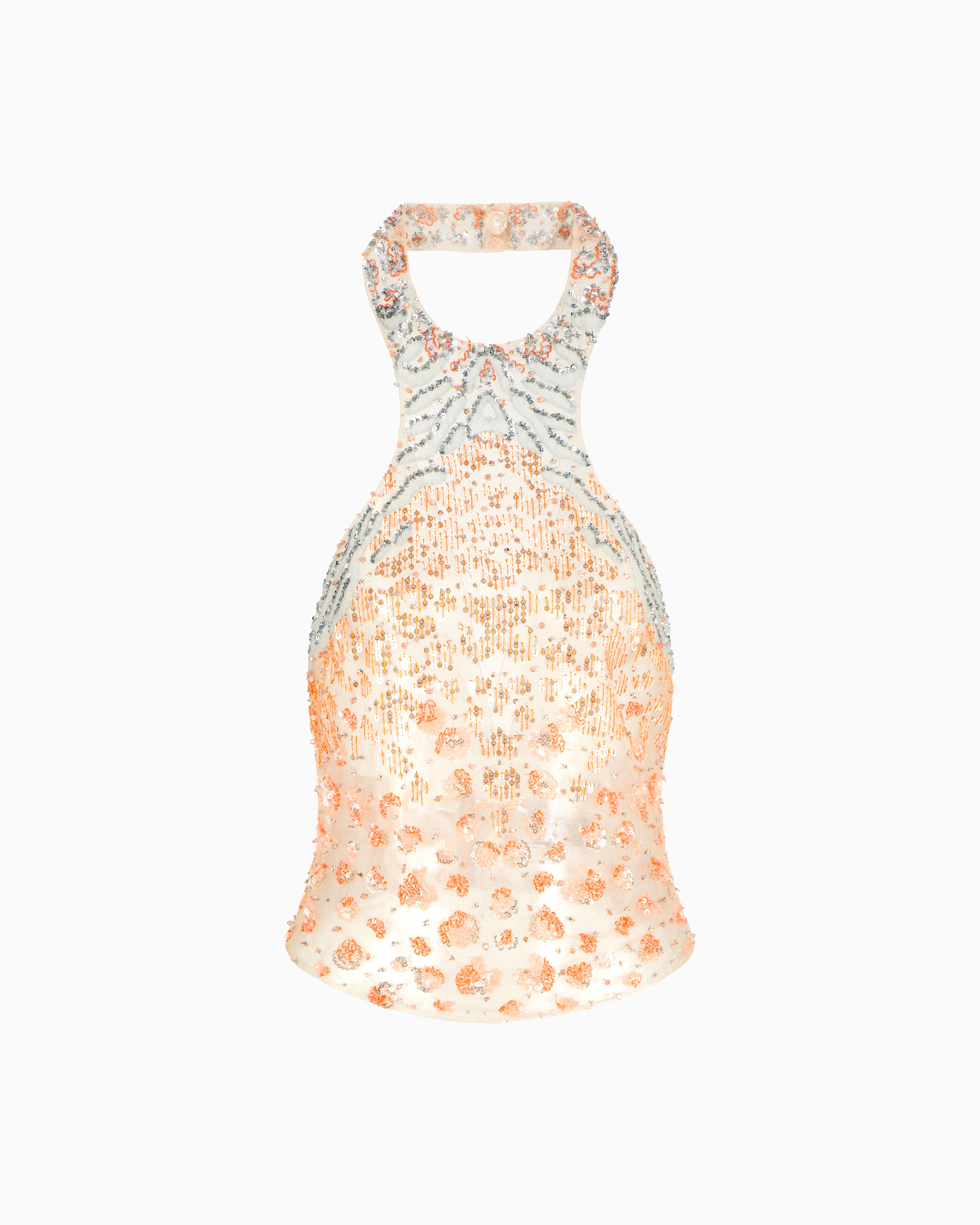 Giorgio Armani Embroidered Tulle Top