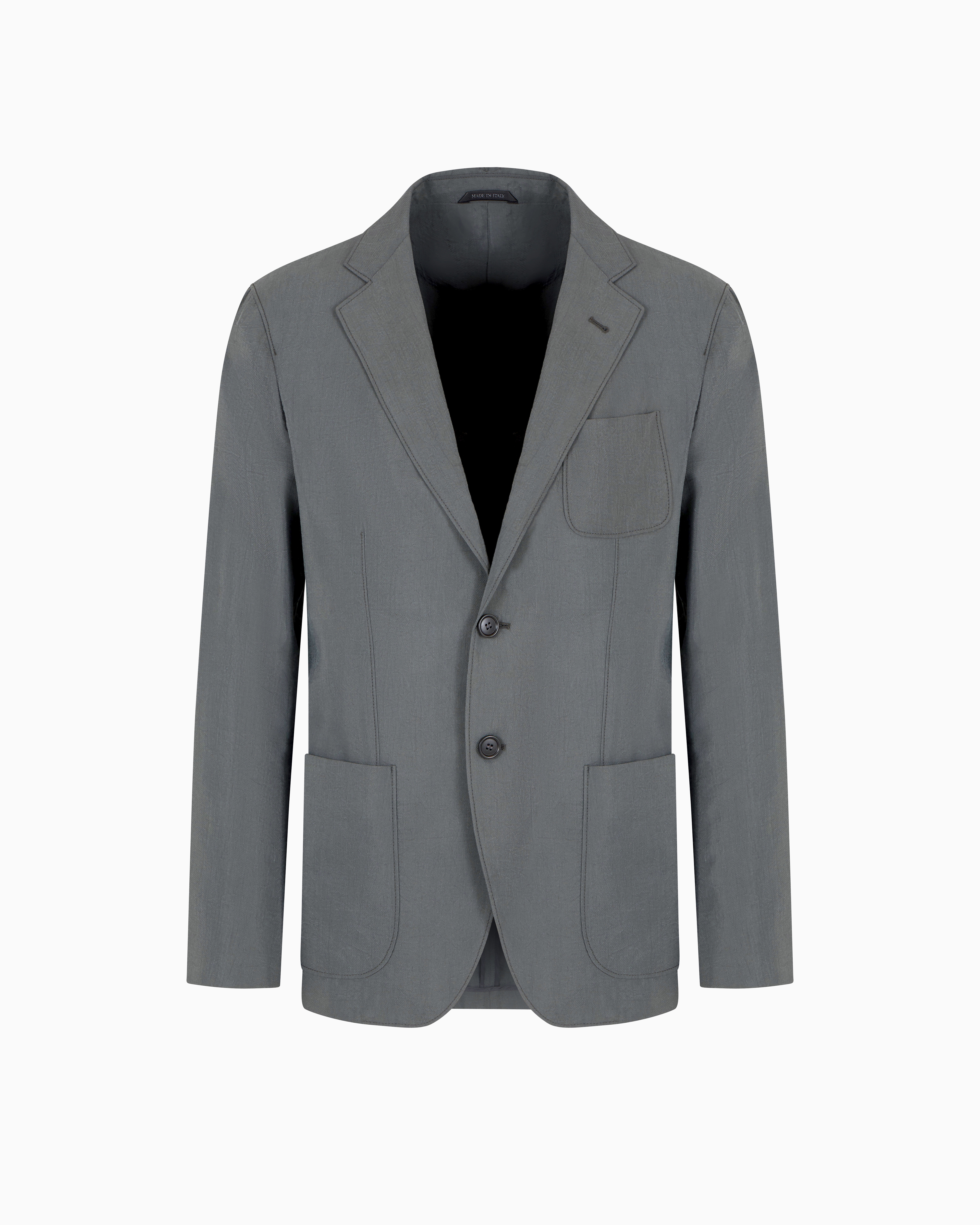 Giorgio Armani Upton Line Single-breasted Jacket In Washed Silk