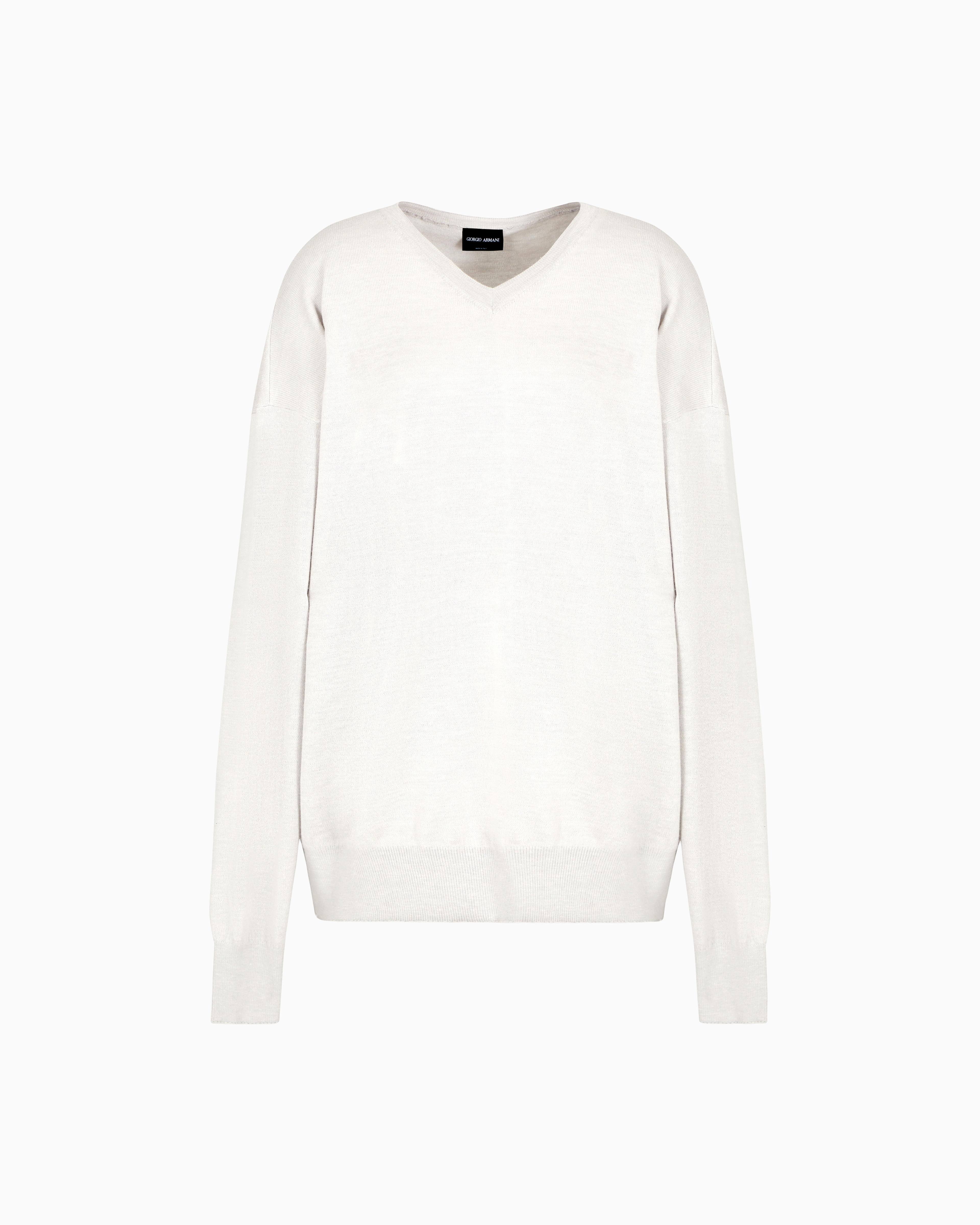 Giorgio Armani Cashmere, Silk And Hemp V-neck Jumper