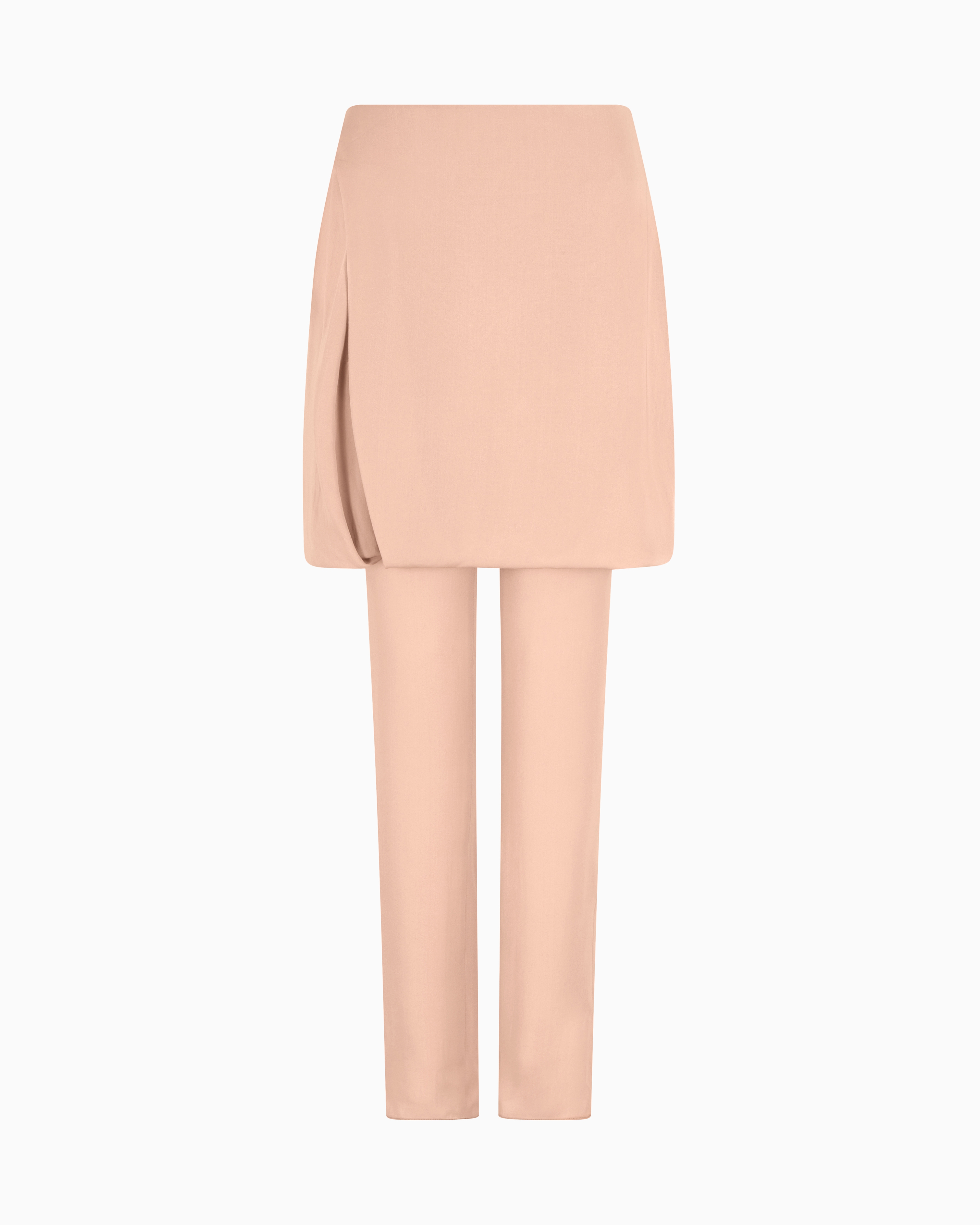 Giorgio Armani Trousers With Washed Silk Double Georgette Panel