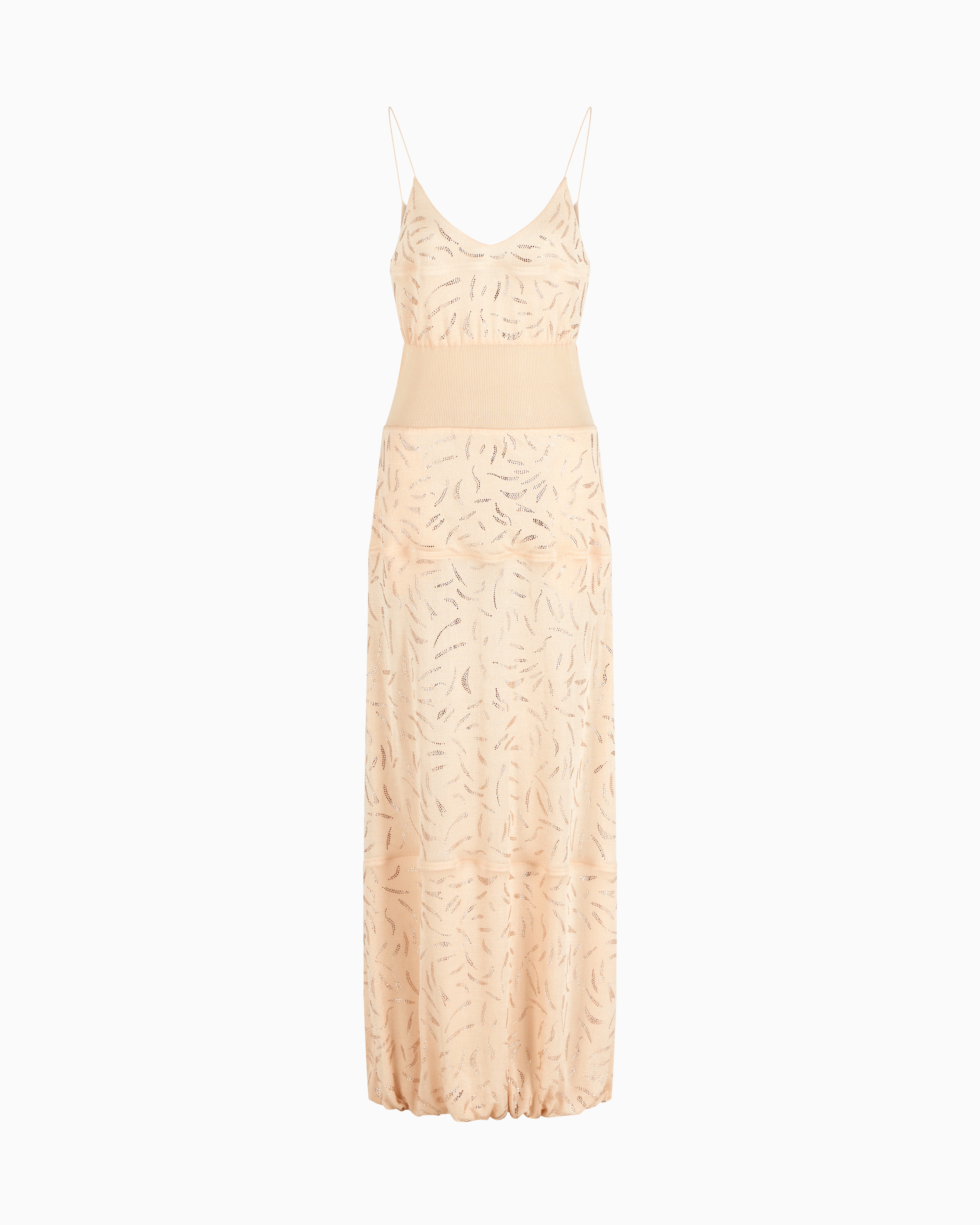 Giorgio Armani Long Dress In Viscose Jersey With Rhinestones