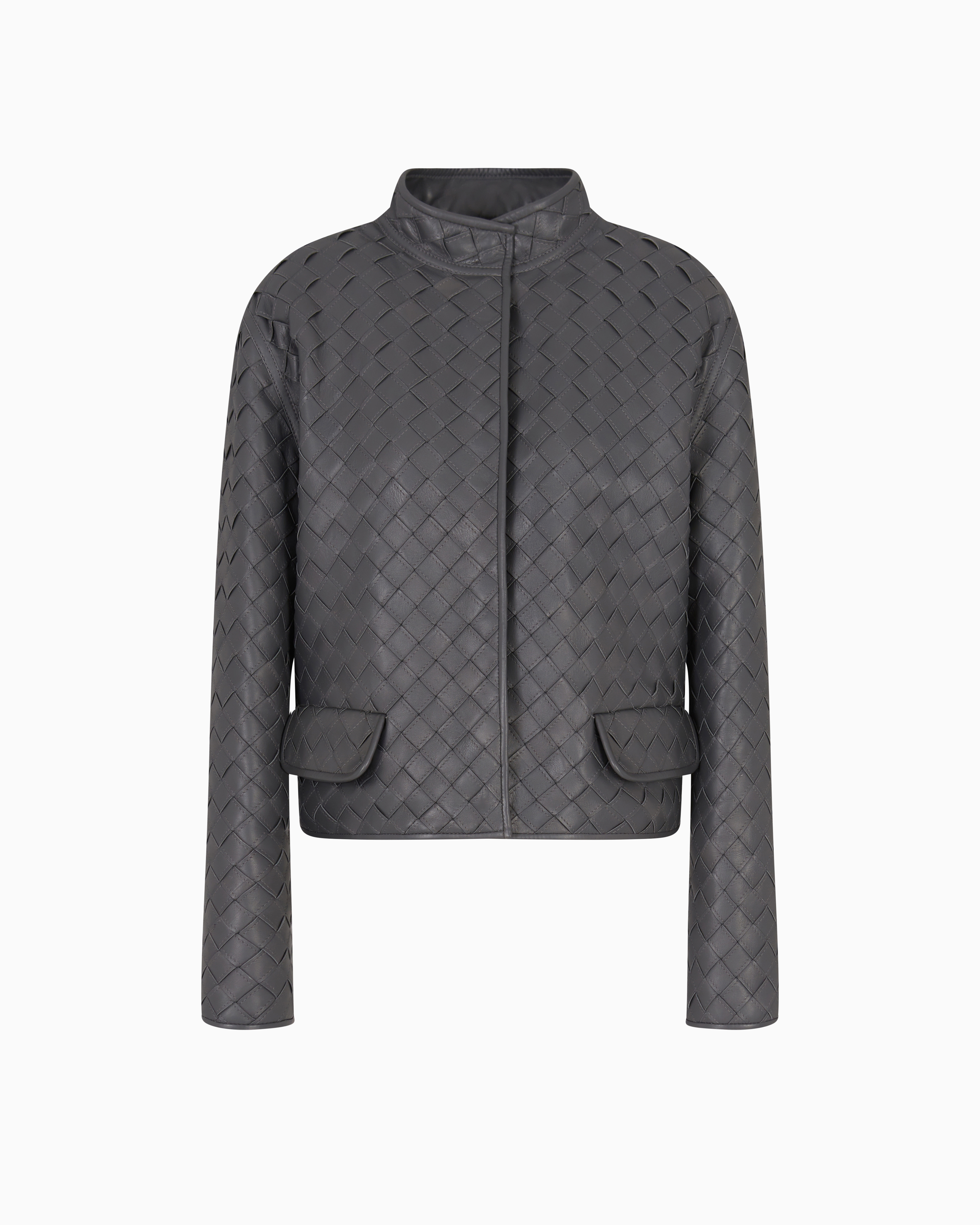 Giorgio Armani Braided Nappa Leather Blouson