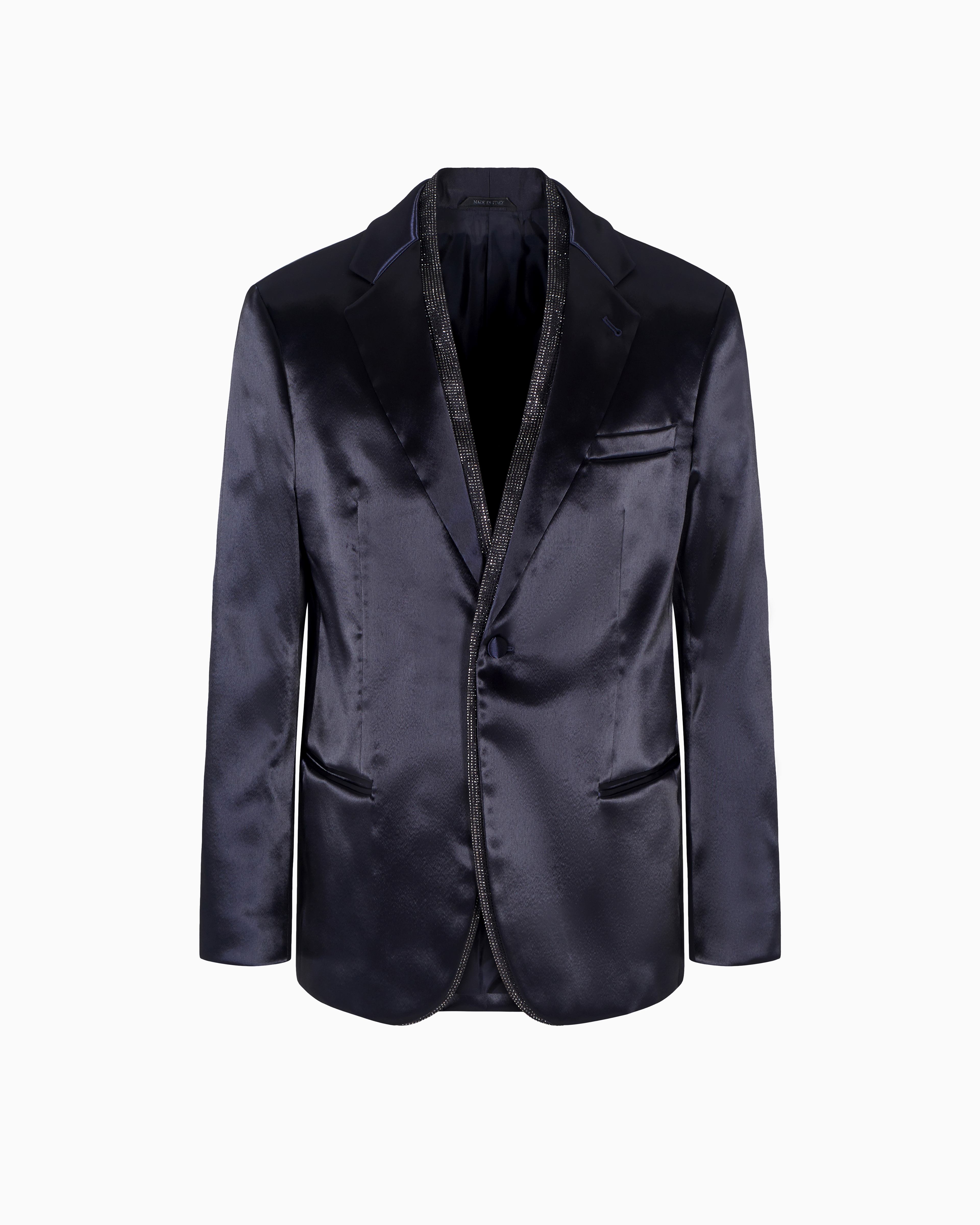 Giorgio Armani Soho Line Silk-blend Rhinestone Tuxedo Jacket