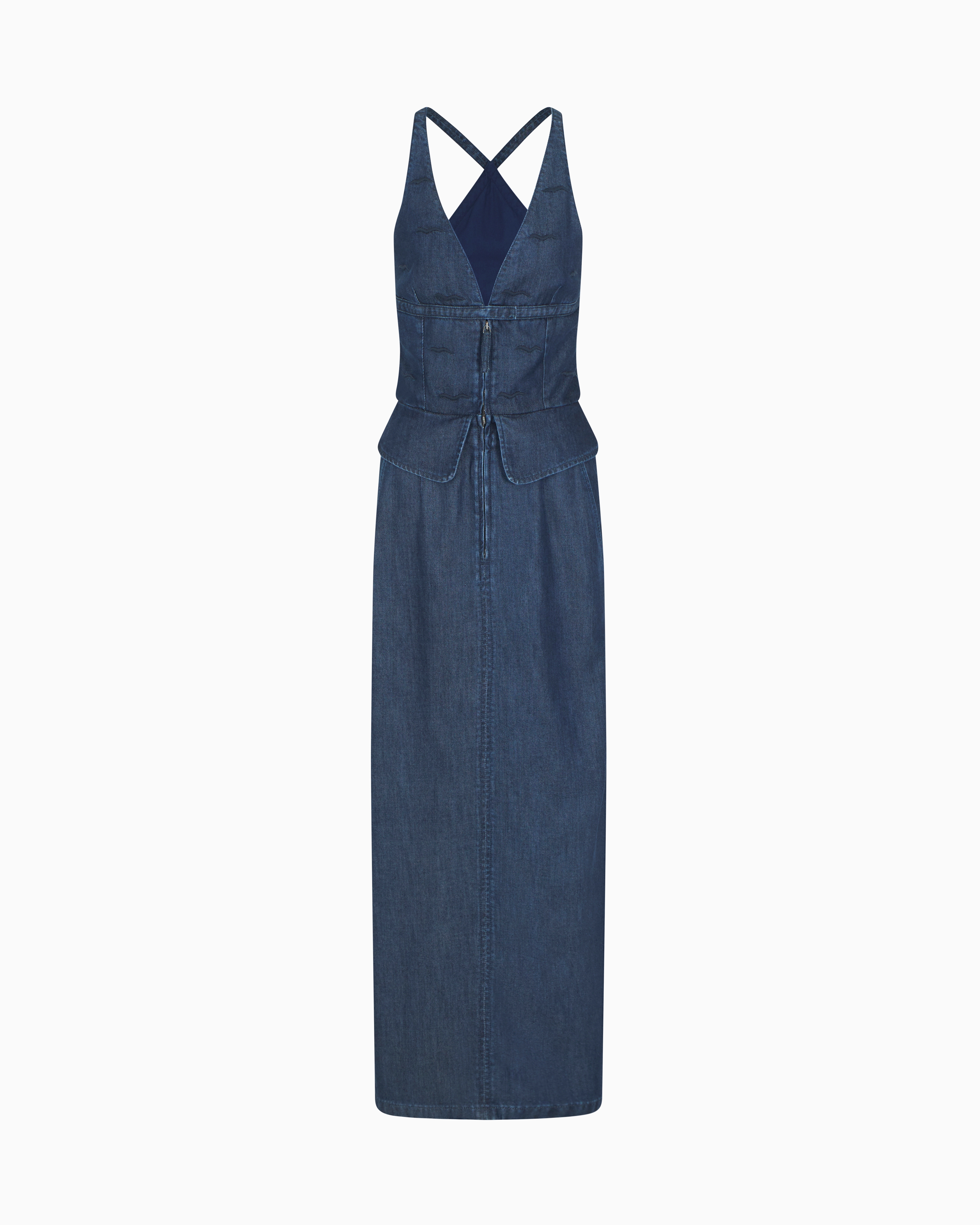Giorgio Armani Denim Collection Lyocell Long Dress