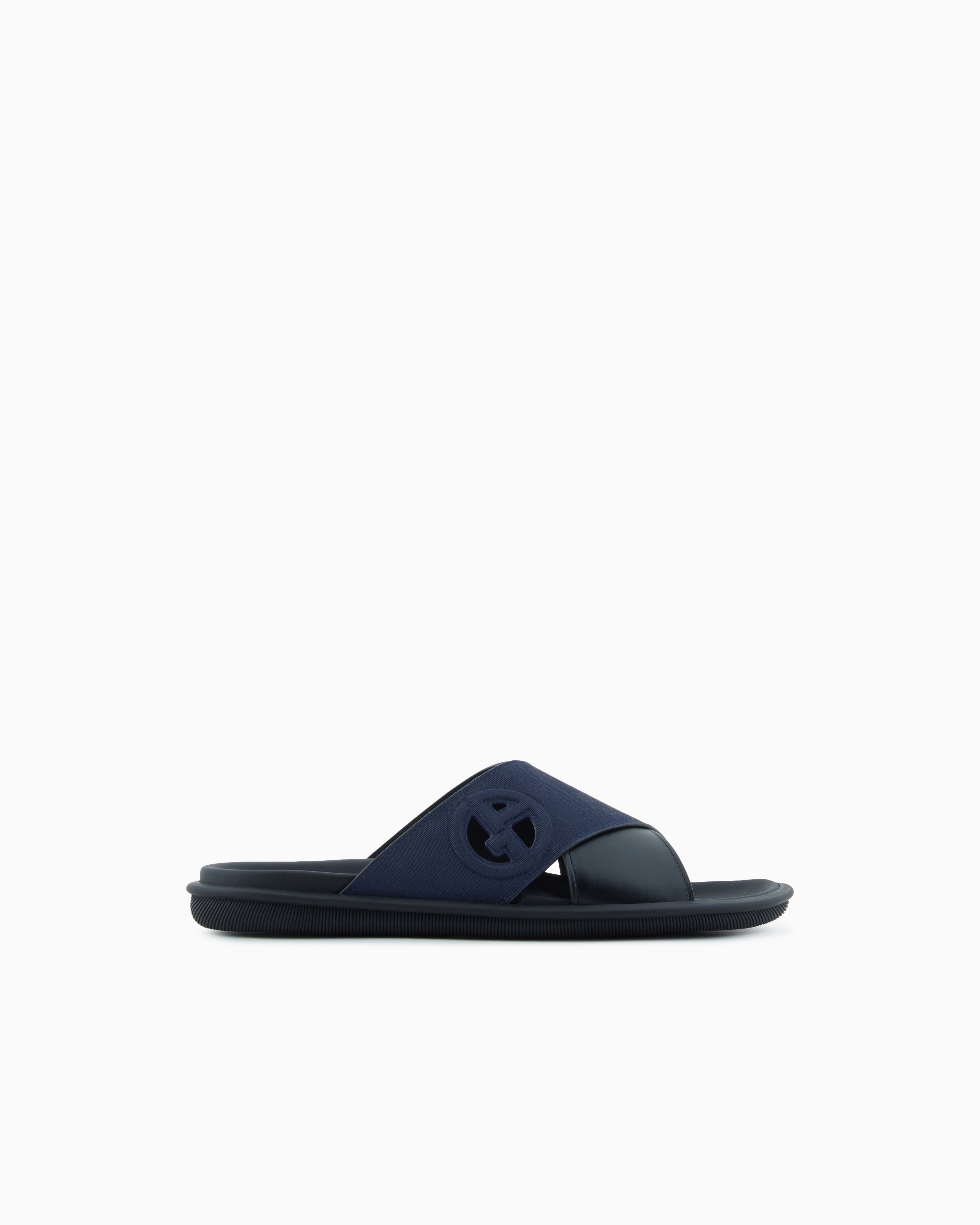 Leather and grosgrain sandals | Giorgio Armani