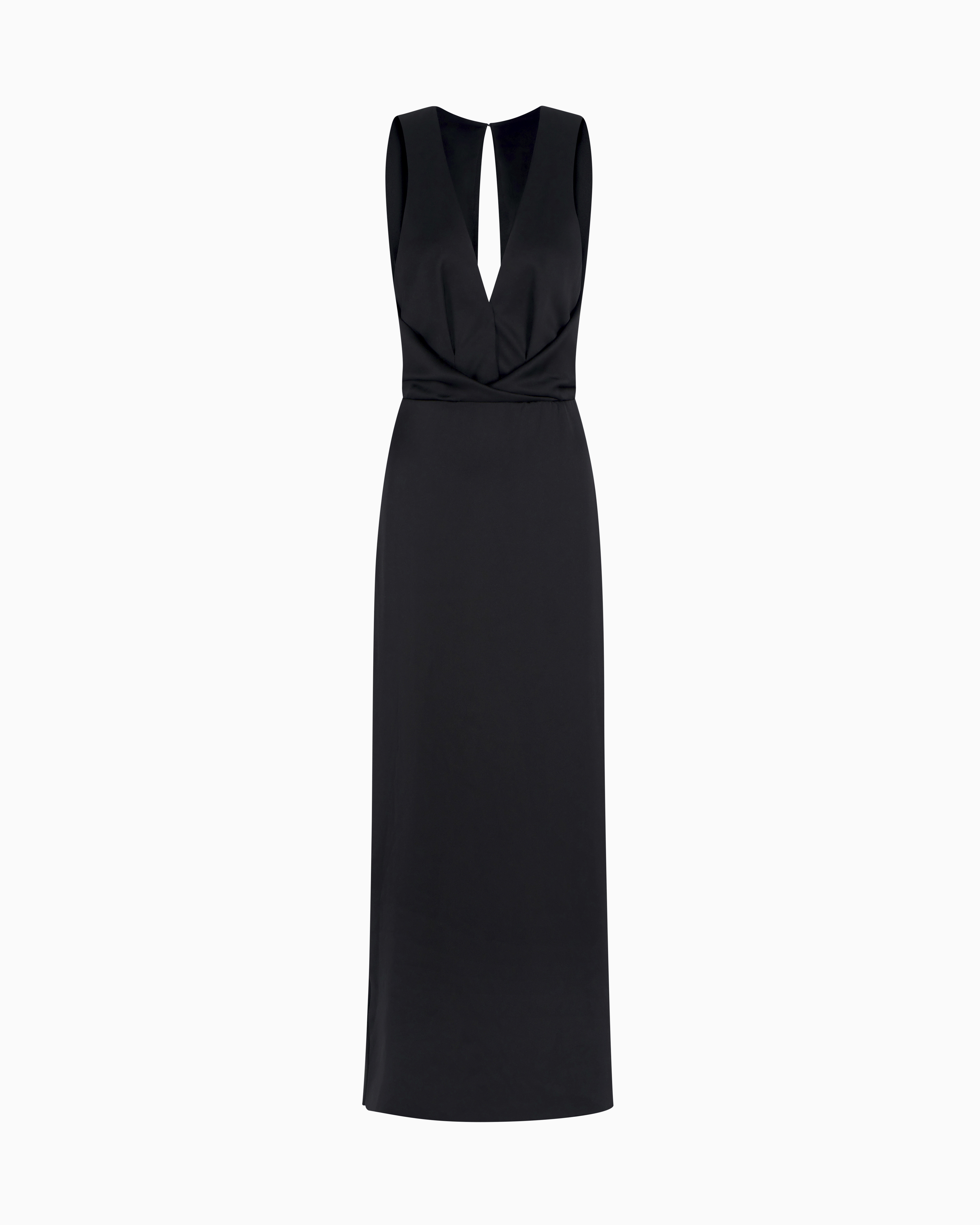 Double-faced silk-satin long dress | Giorgio Armani