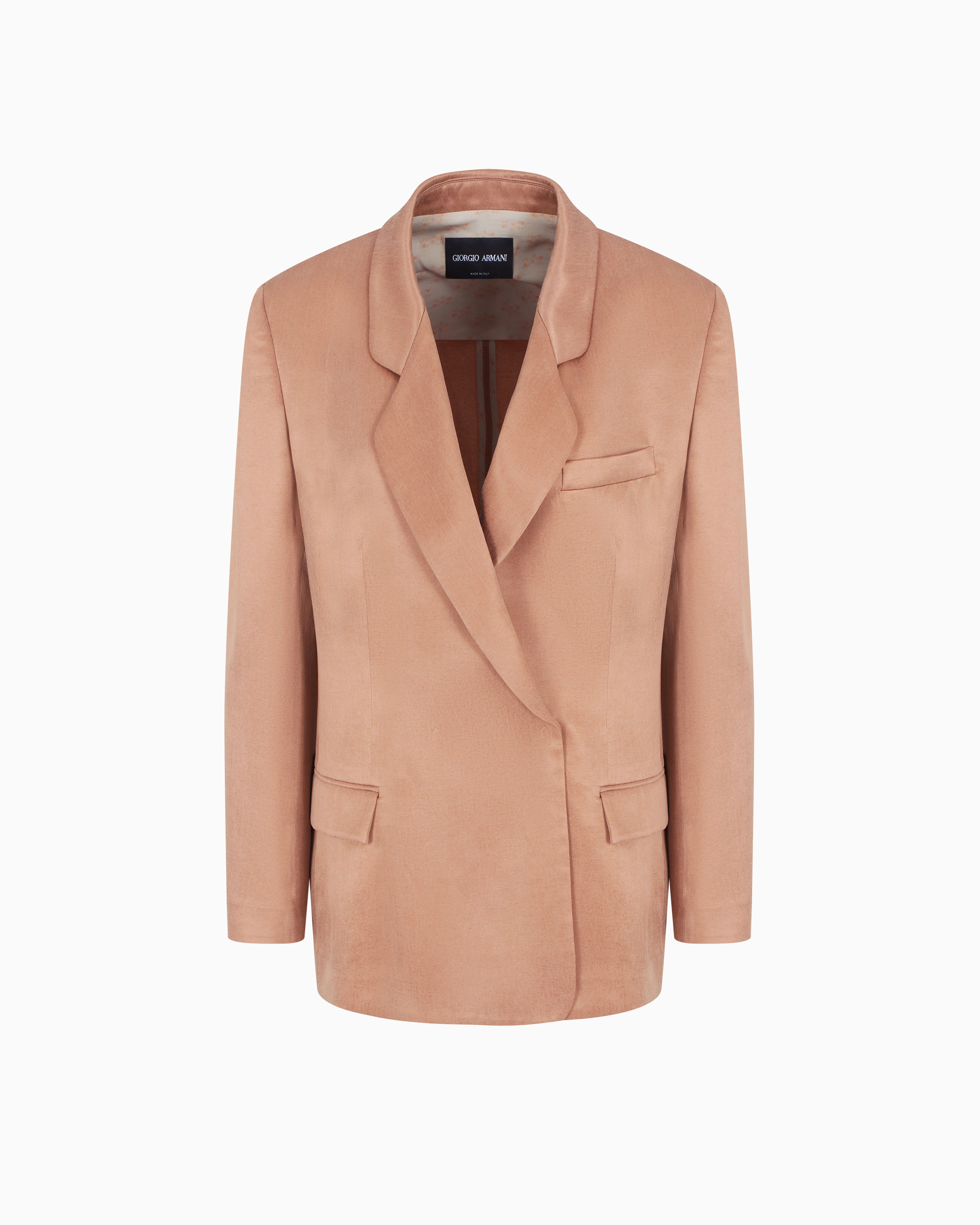 アウターその他 GIORGIO ARMANI Woman Blazer Rust GW000851TE13750 U6090 Giorgio Armani single-breasted Velvet Blazer | Blue | FARFETCH