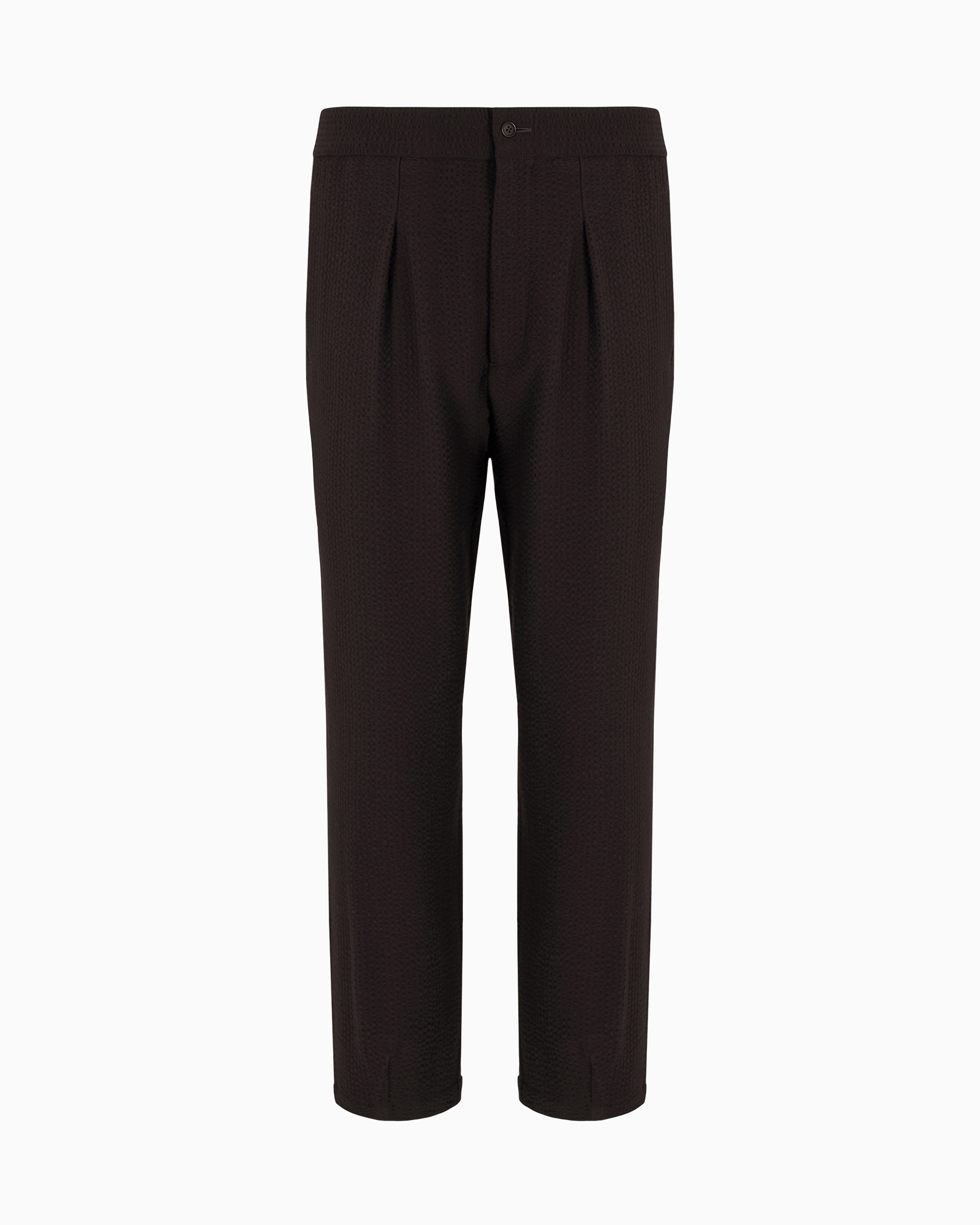 Giorgio Armani Single-pleat, Virgin Wool And Cashmere Seersucker Trousers