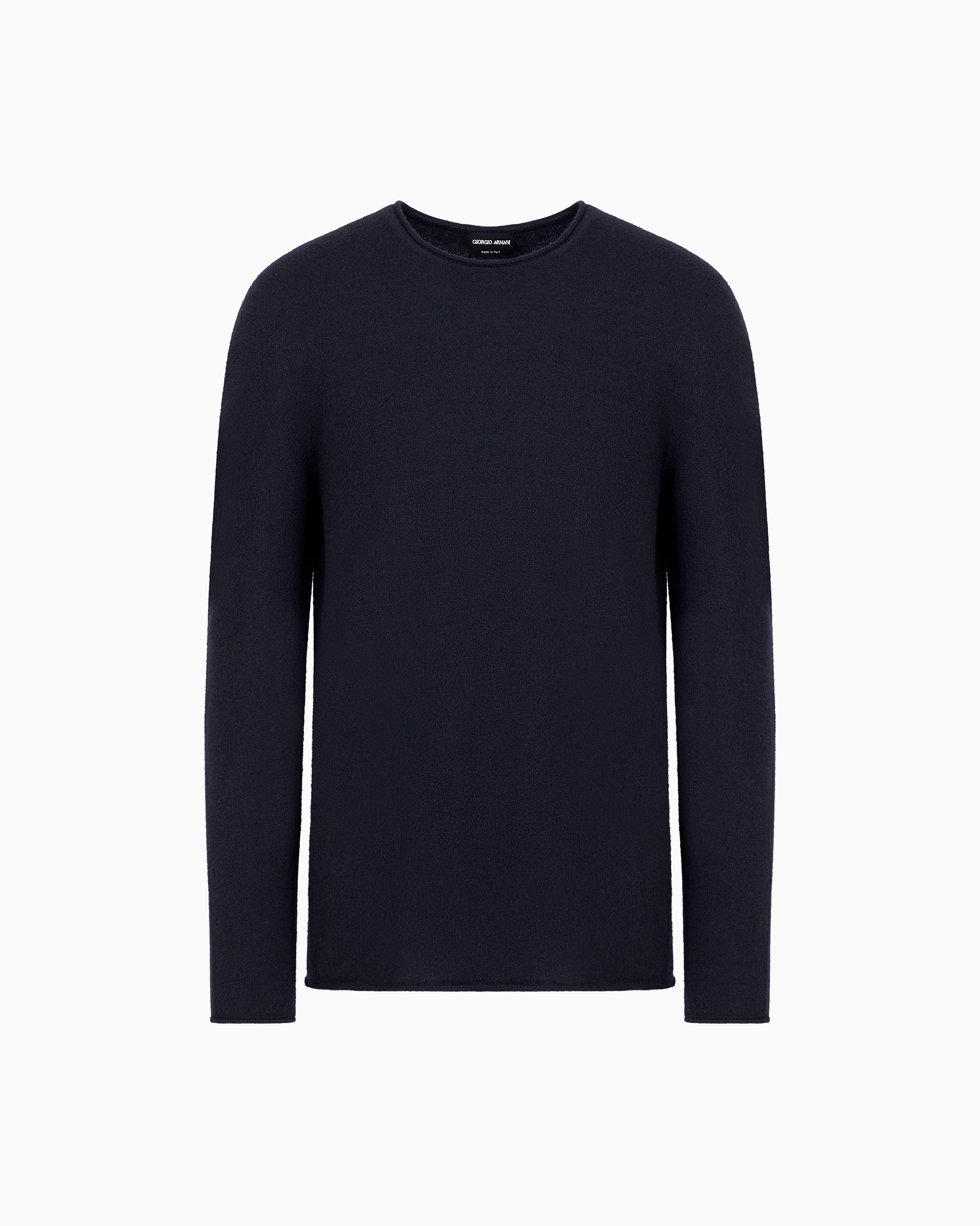 Giorgio Armani Navy_blue Icon Cashmere Interlock Crew-Neck Jumper Size 54