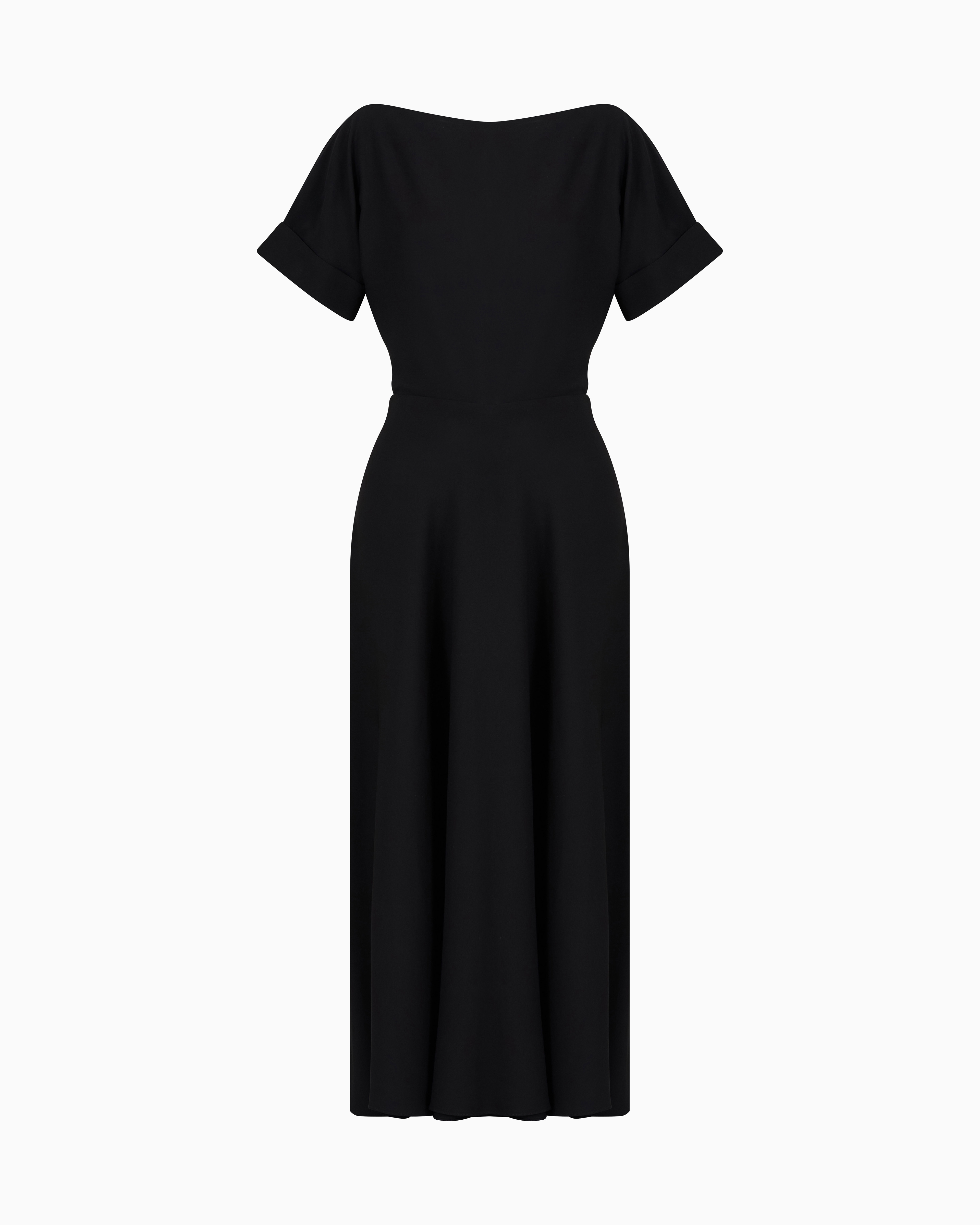 Long triple silk georgette dress | Giorgio Armani