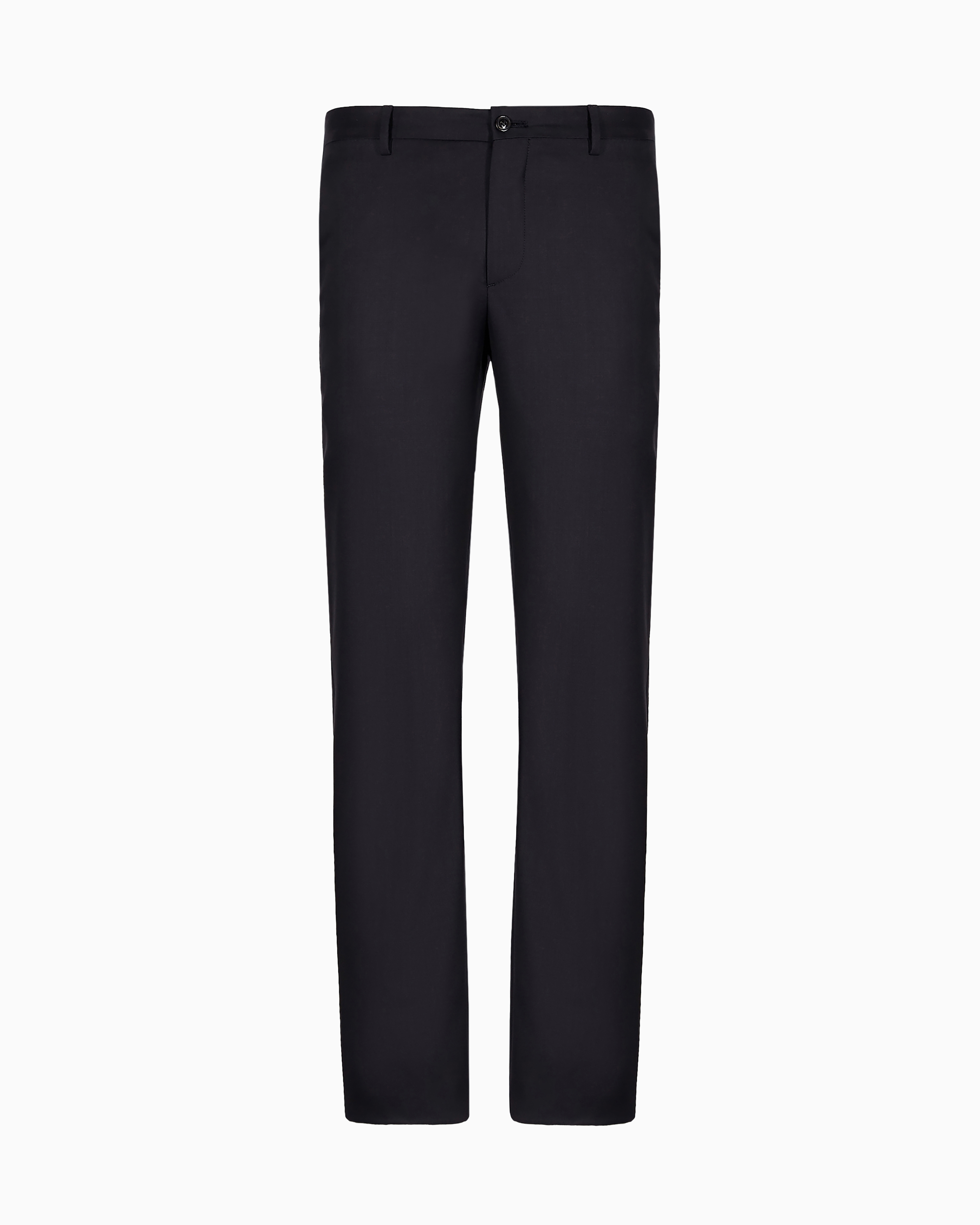 Giorgio Armani Navy_blue Wool And Cashmere Gabardine Trousers 52_R