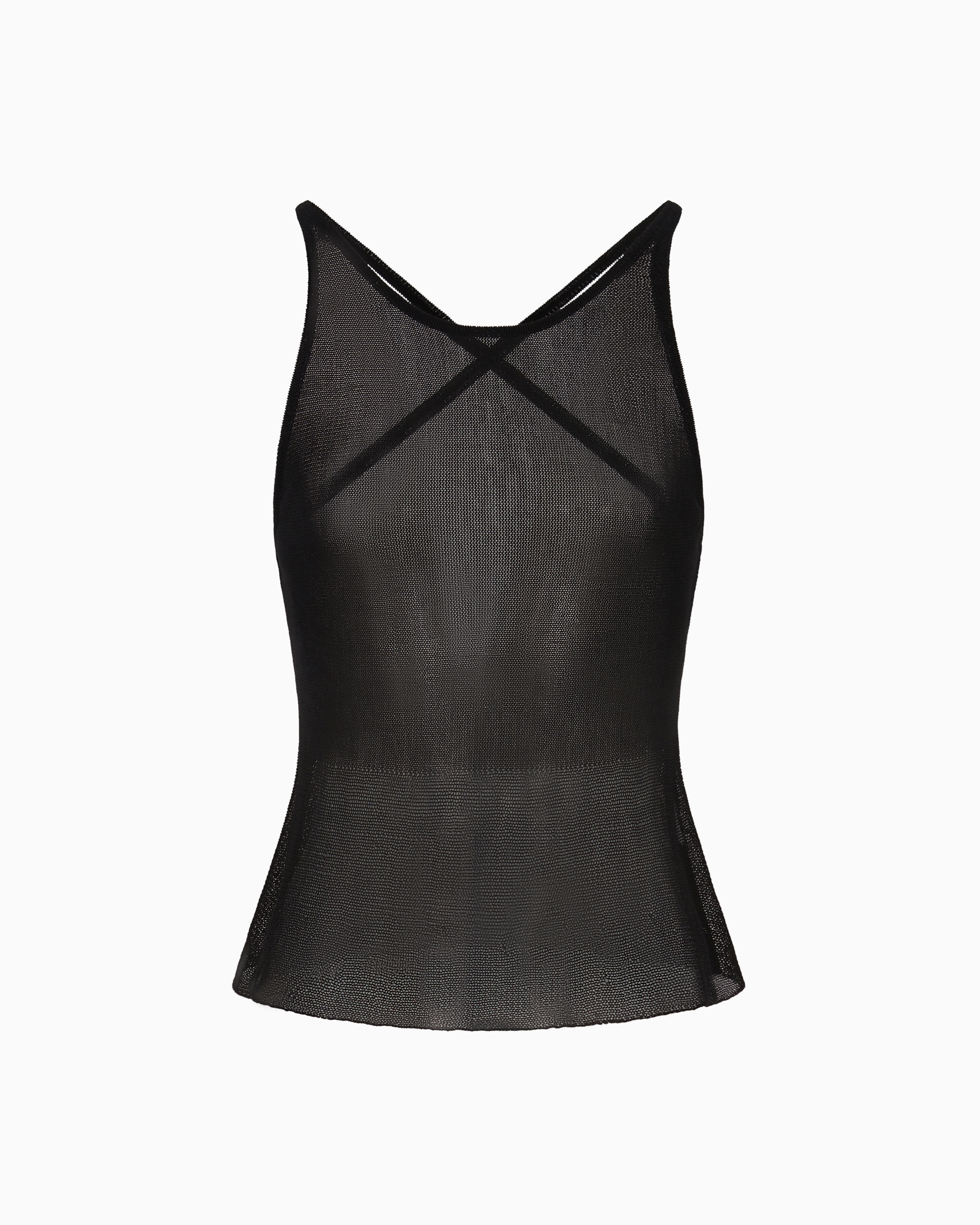 Giorgio Armani Lyocell And Cotton Knit Top