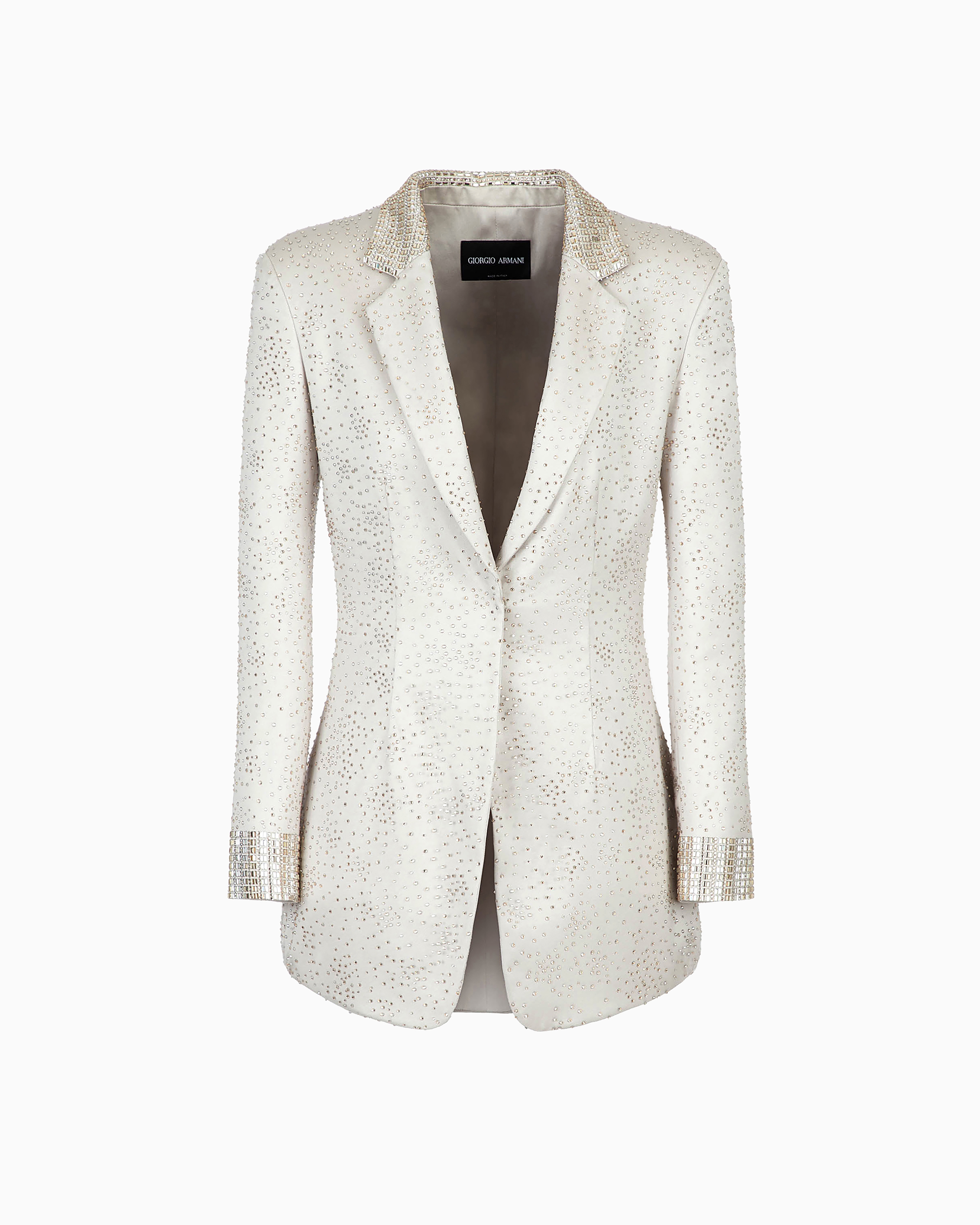 ジャケット GIORGIO ARMANI JACKET WITH TONE-ON-TONE RHINESTONE INSERTS JACKET WITH TONE-ON-TONE RHINESTONE INSERTS – Suit Negozi Row