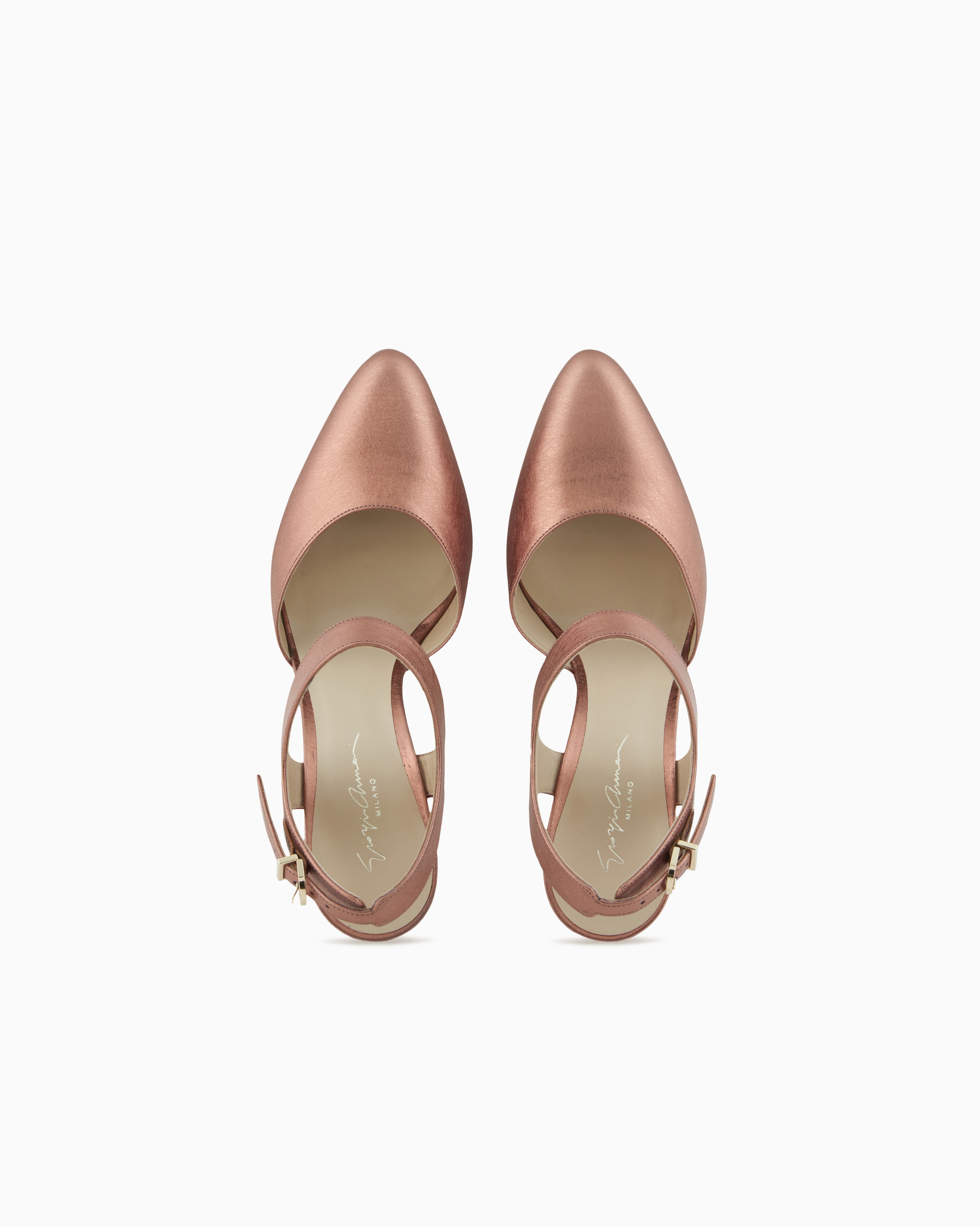 Giorgio Armani Lamé Leather Court Shoes