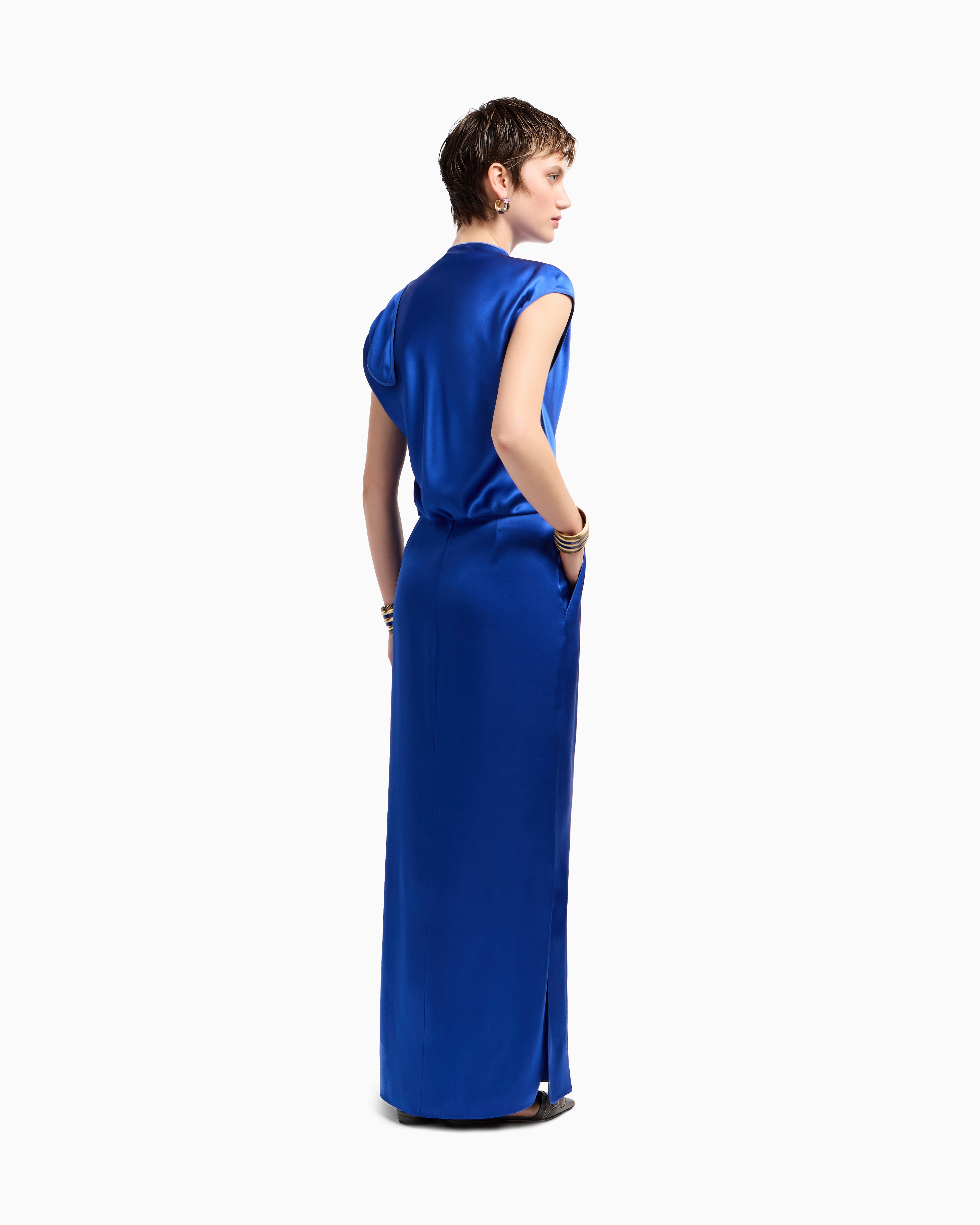 ワンピース GIORGIO ARMANI SATIN LONG DRESS Giorgio Armani Long Cowl-Neck Double Satin Dress - Bergdorf