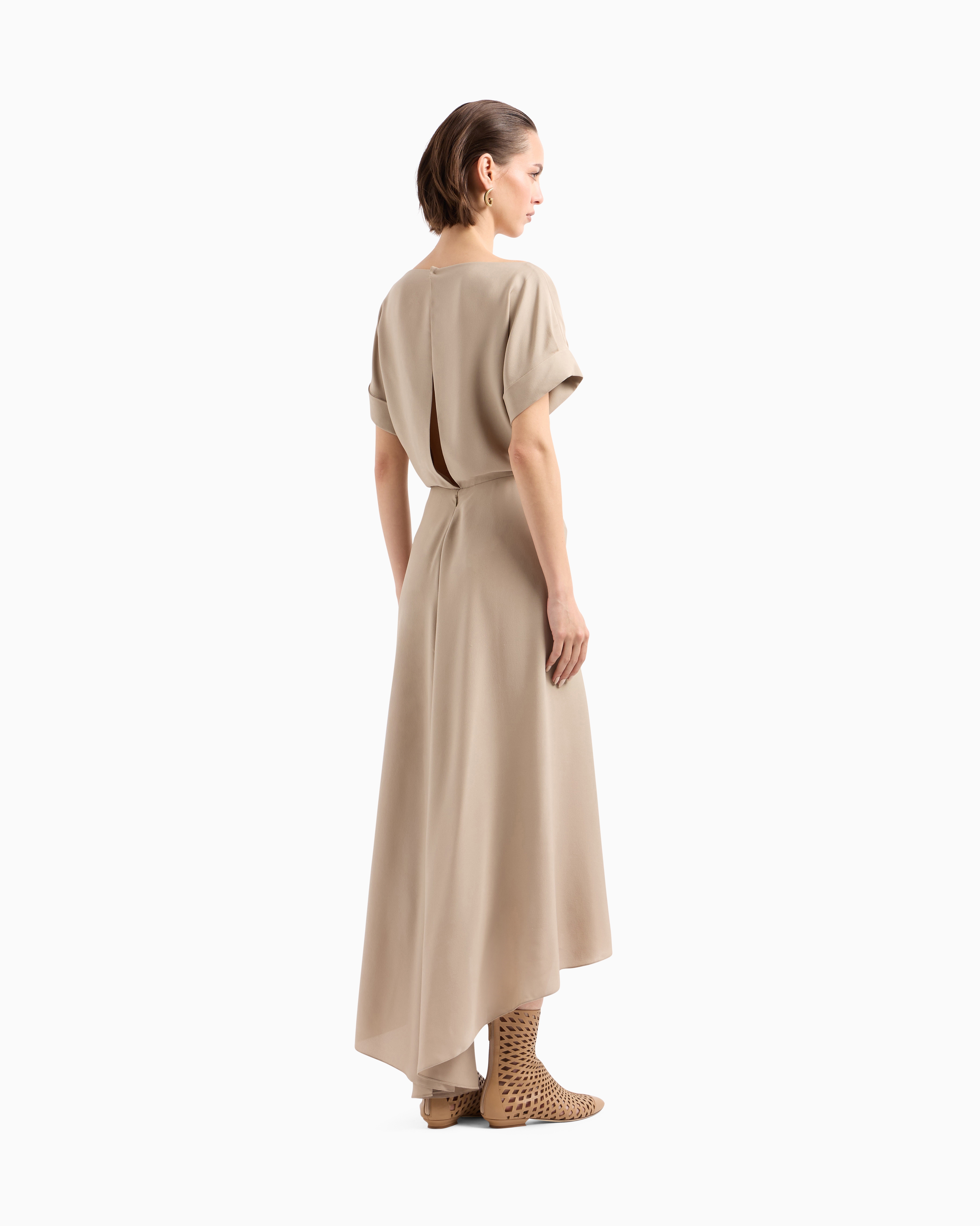 Giorgio Armani Long Triple Silk Georgette Dress
