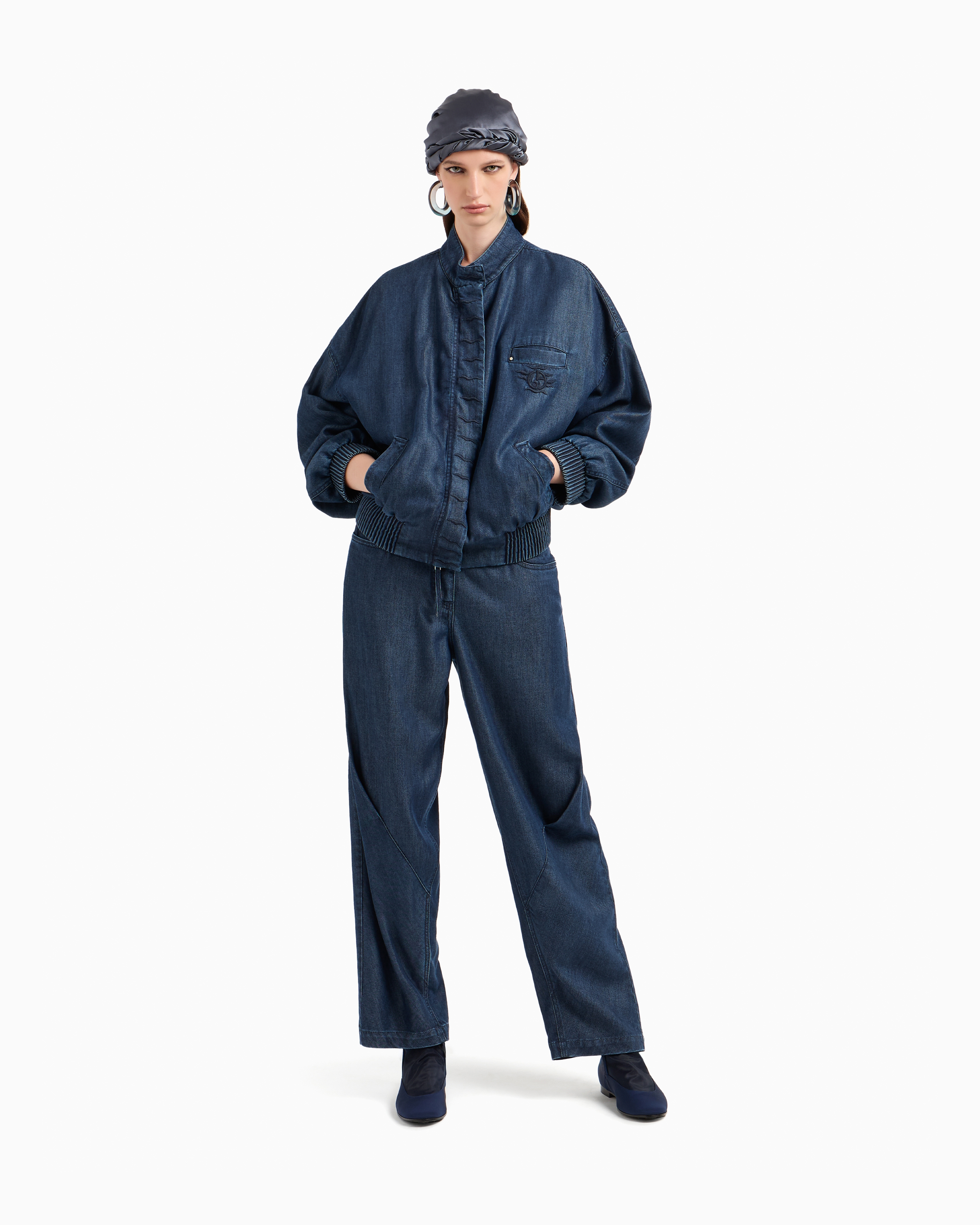 Giorgio Armani Denim Collection Straight Trousers In Lyocell