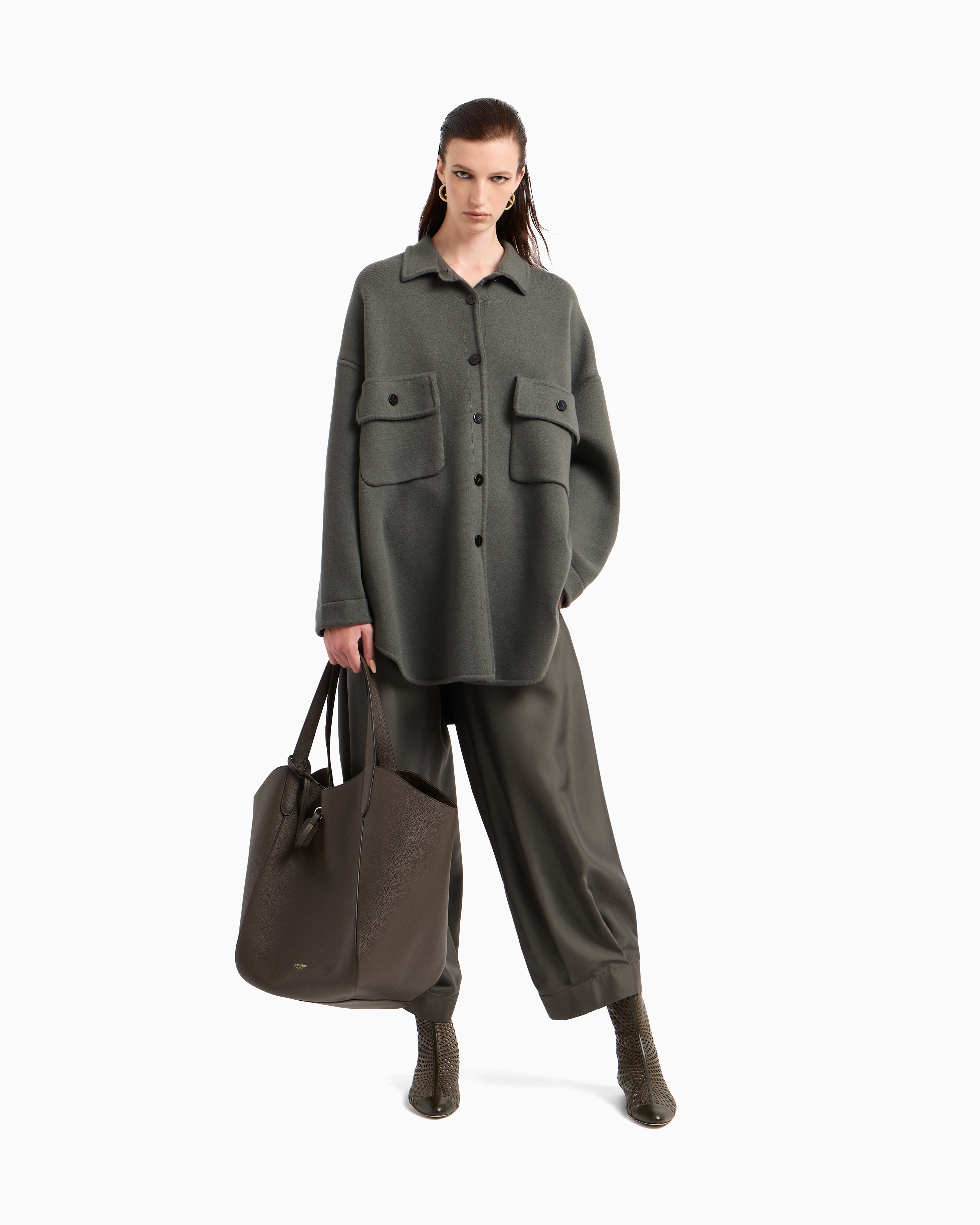 Giorgio Armani Cashmere And Virgin Wool Shirt Jacket