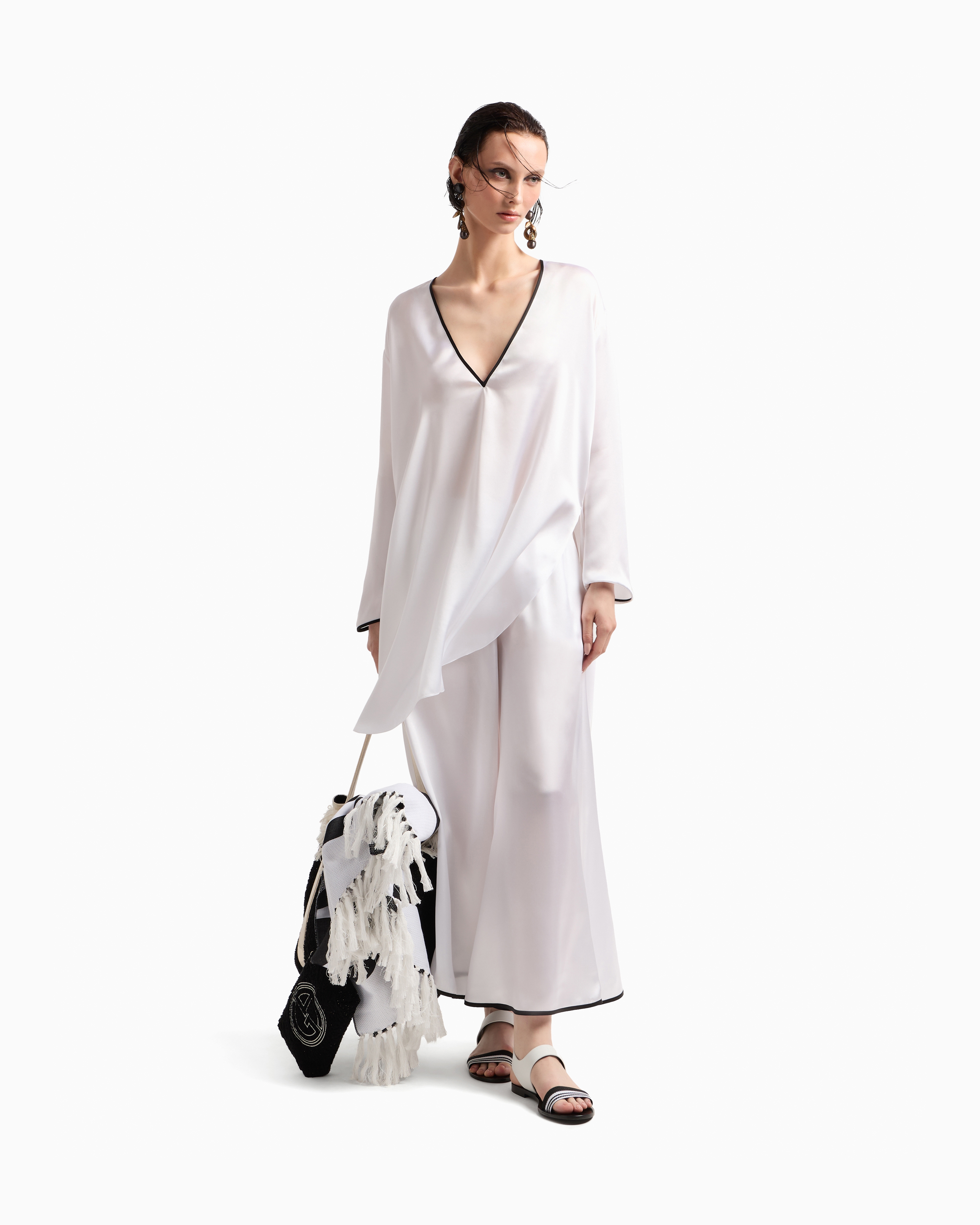 Giorgio Armani Wide-leg Silk Trousers