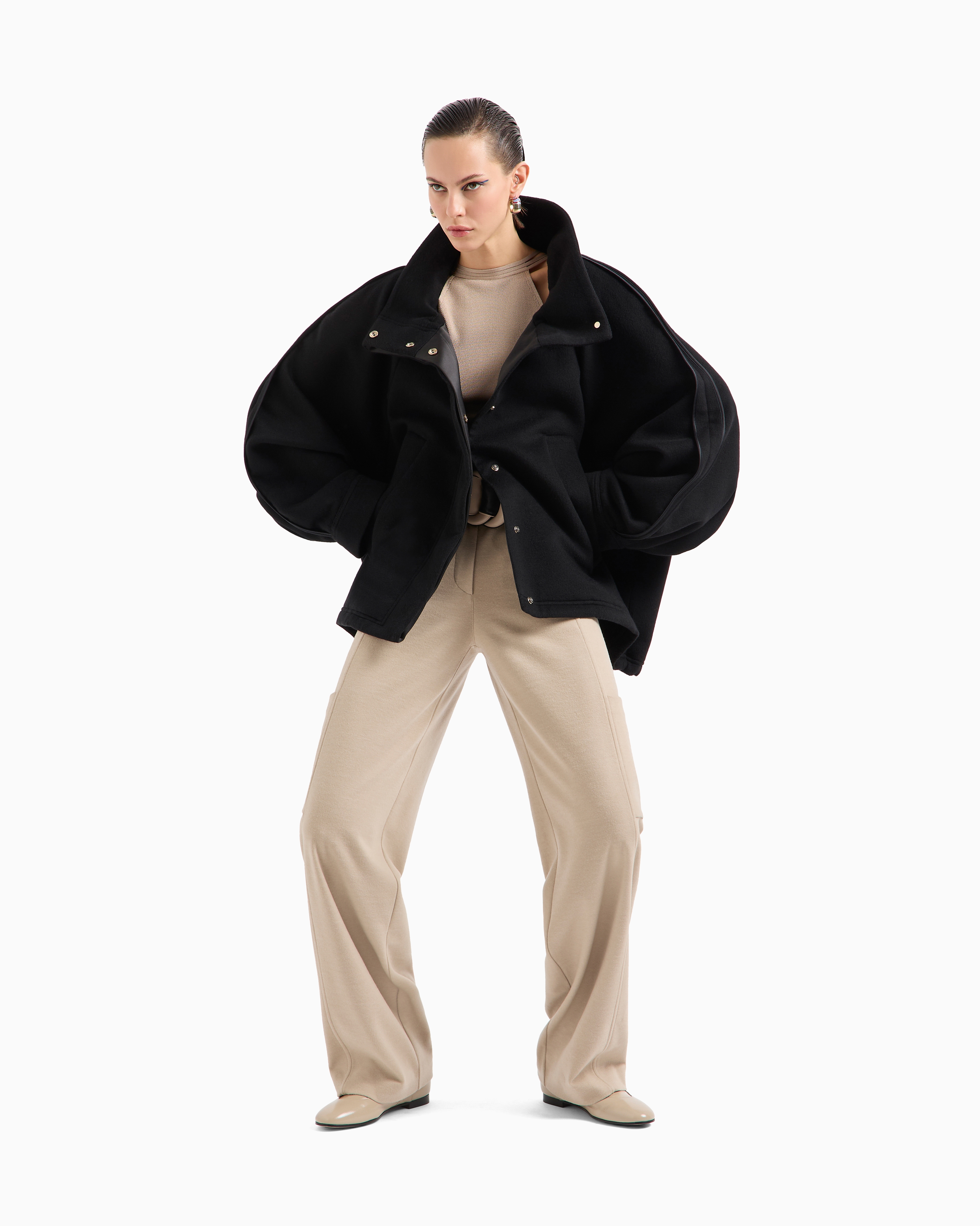 Giorgio Armani Wool And Cashmere Oversized Blouson