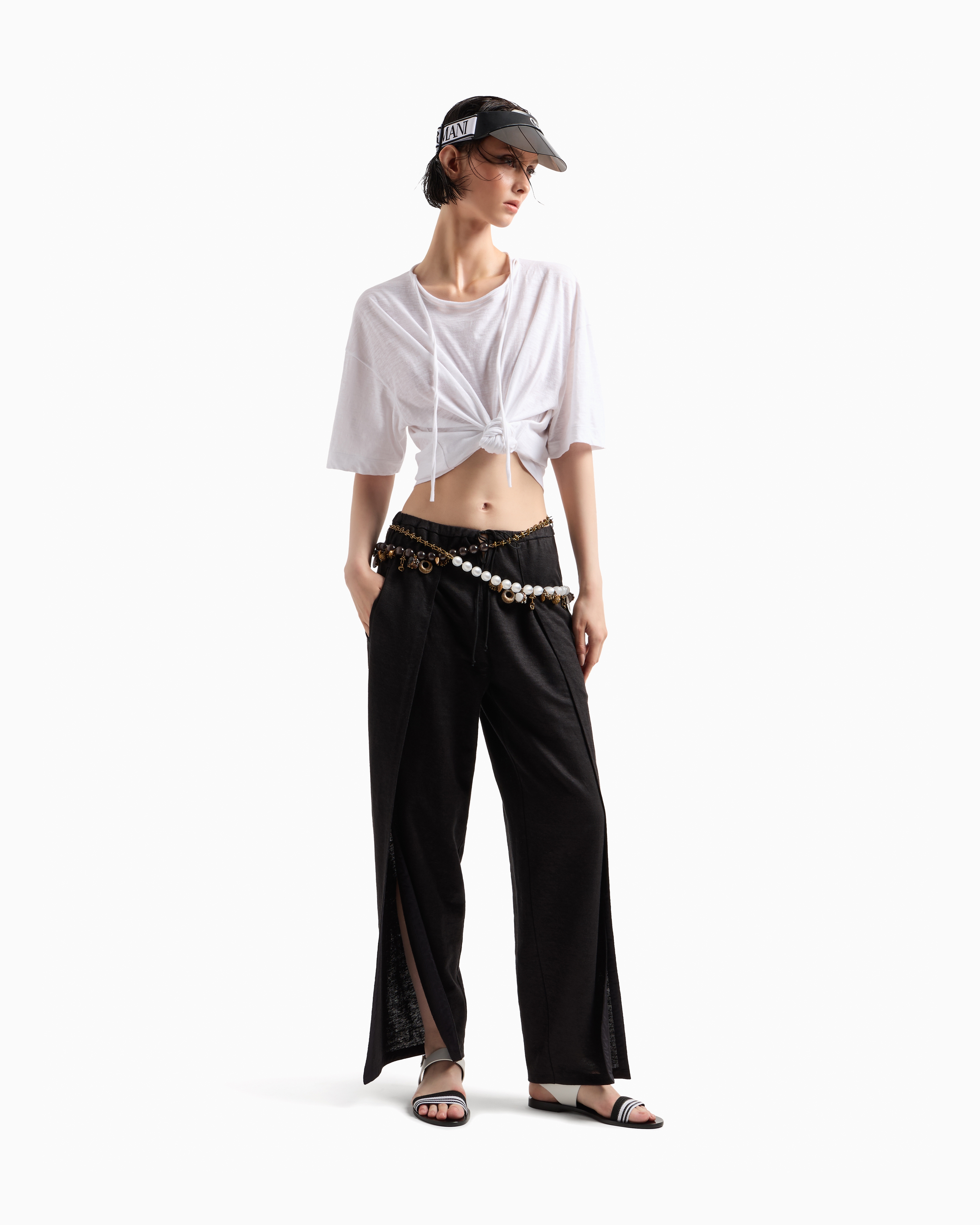 Giorgio Armani Hemp Jersey Relaxed-fit Trousers